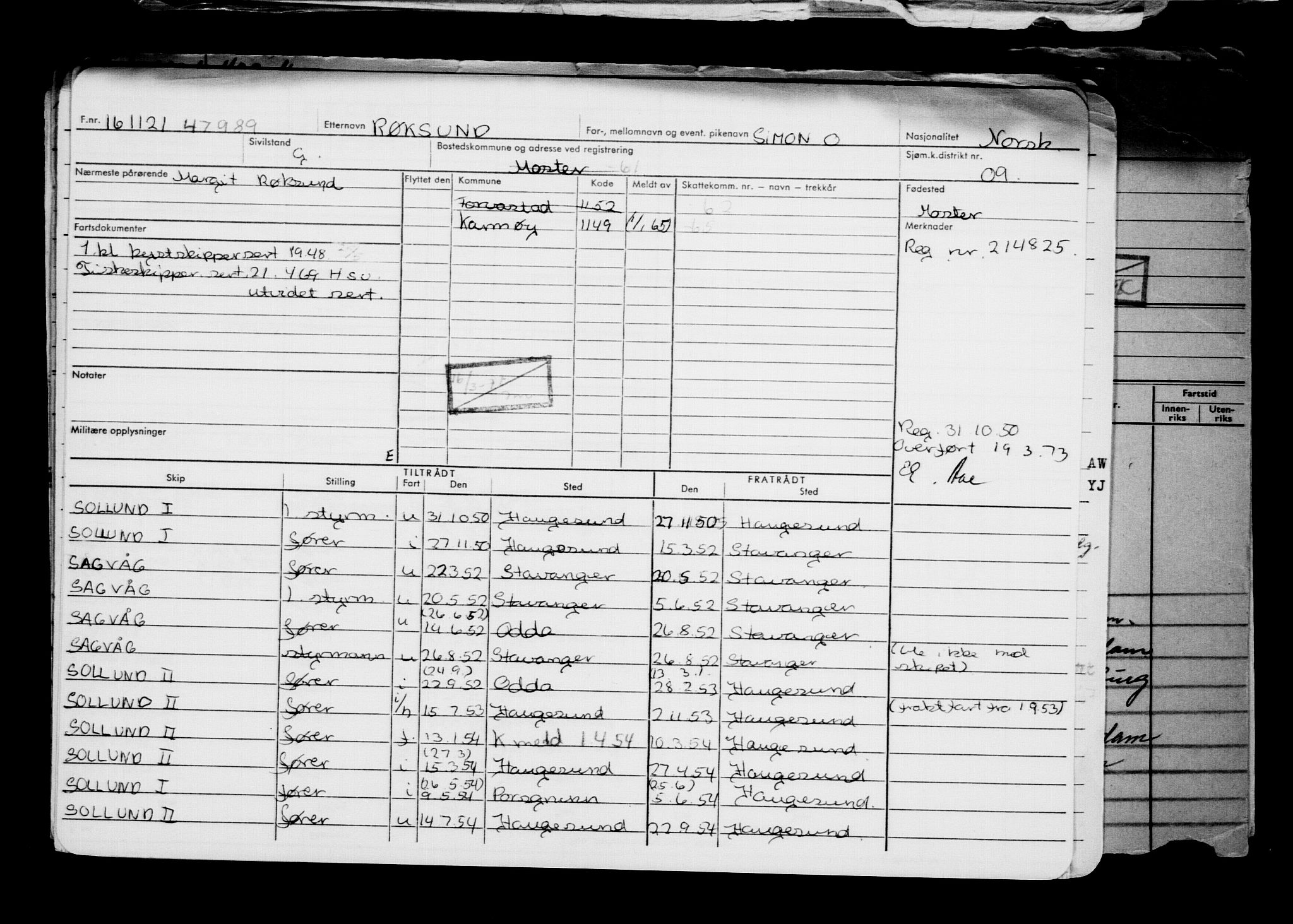 Direktoratet for sjømenn, AV/RA-S-3545/G/Gb/L0200: Hovedkort, 1921, p. 38