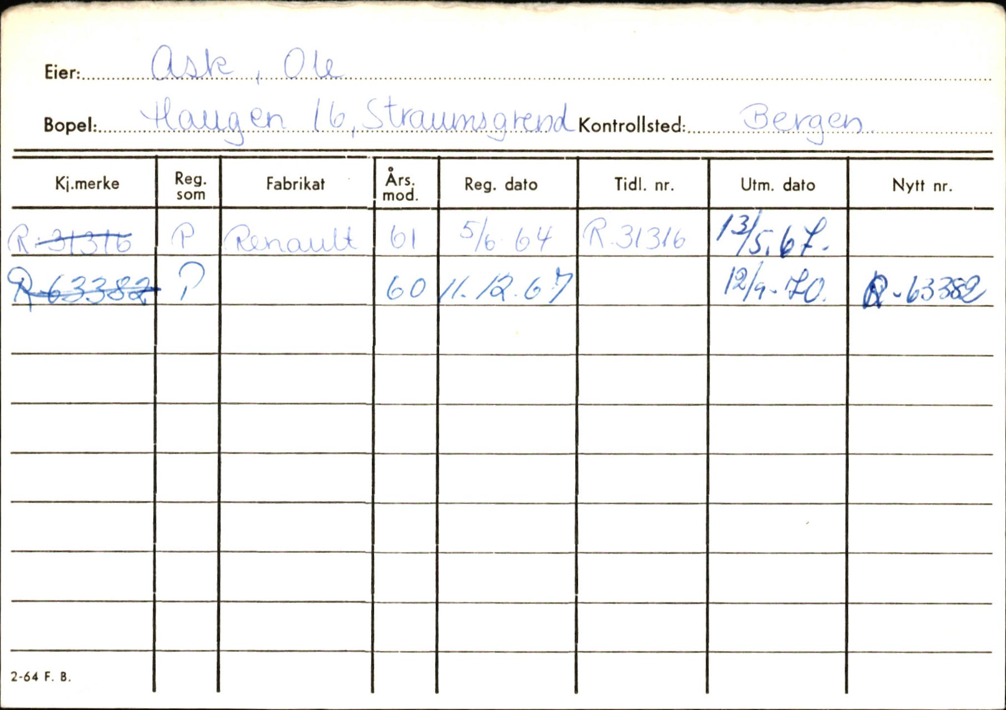 Statens vegvesen, Hordaland vegkontor, AV/SAB-A-5201/2/Ha/L0002: R-eierkort A, 1920-1971, p. 990