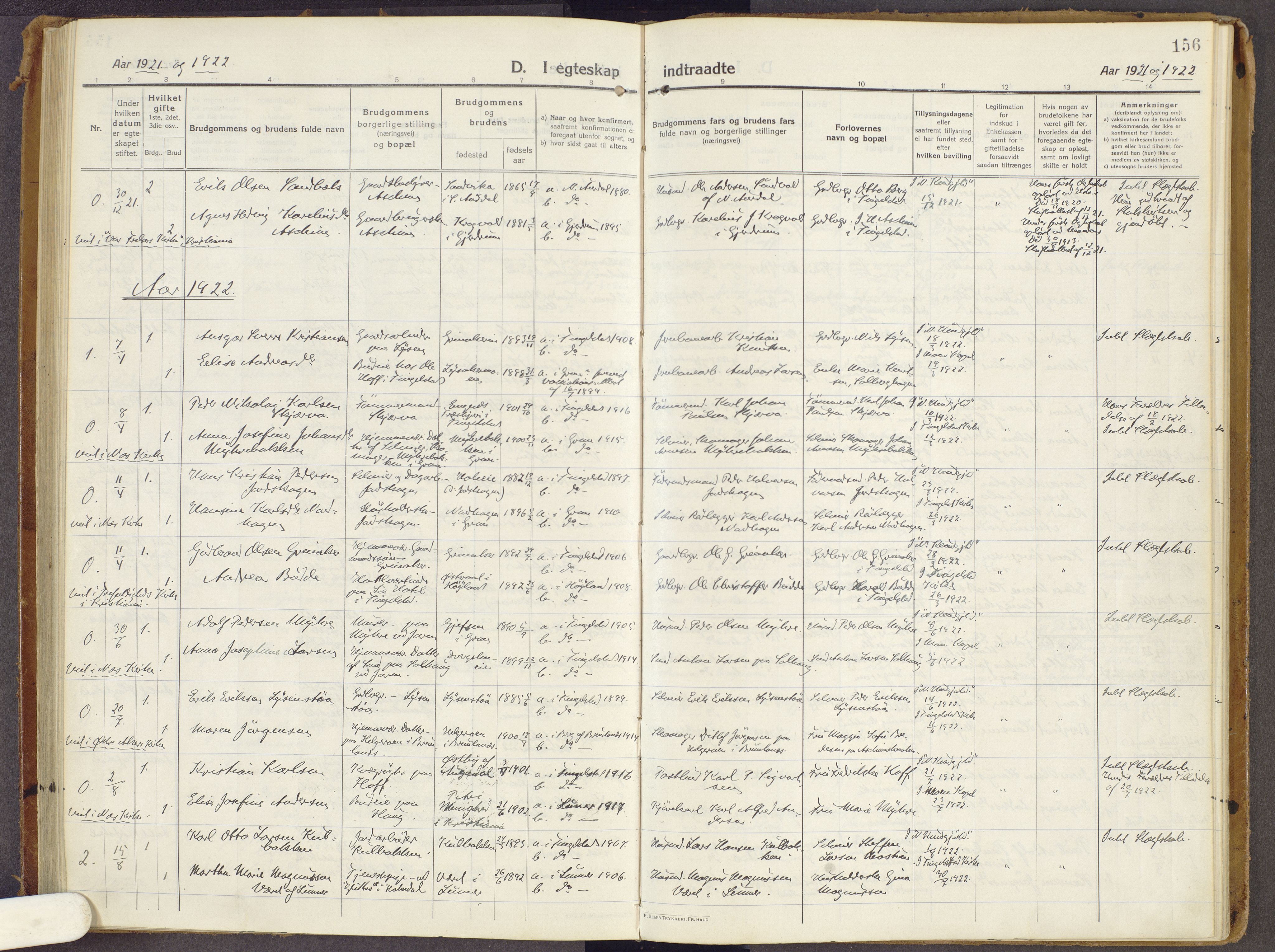 Brandbu prestekontor, SAH/PREST-114/H/Ha/Haa/L0003: Parish register (official) no. 3, 1914-1928, p. 156