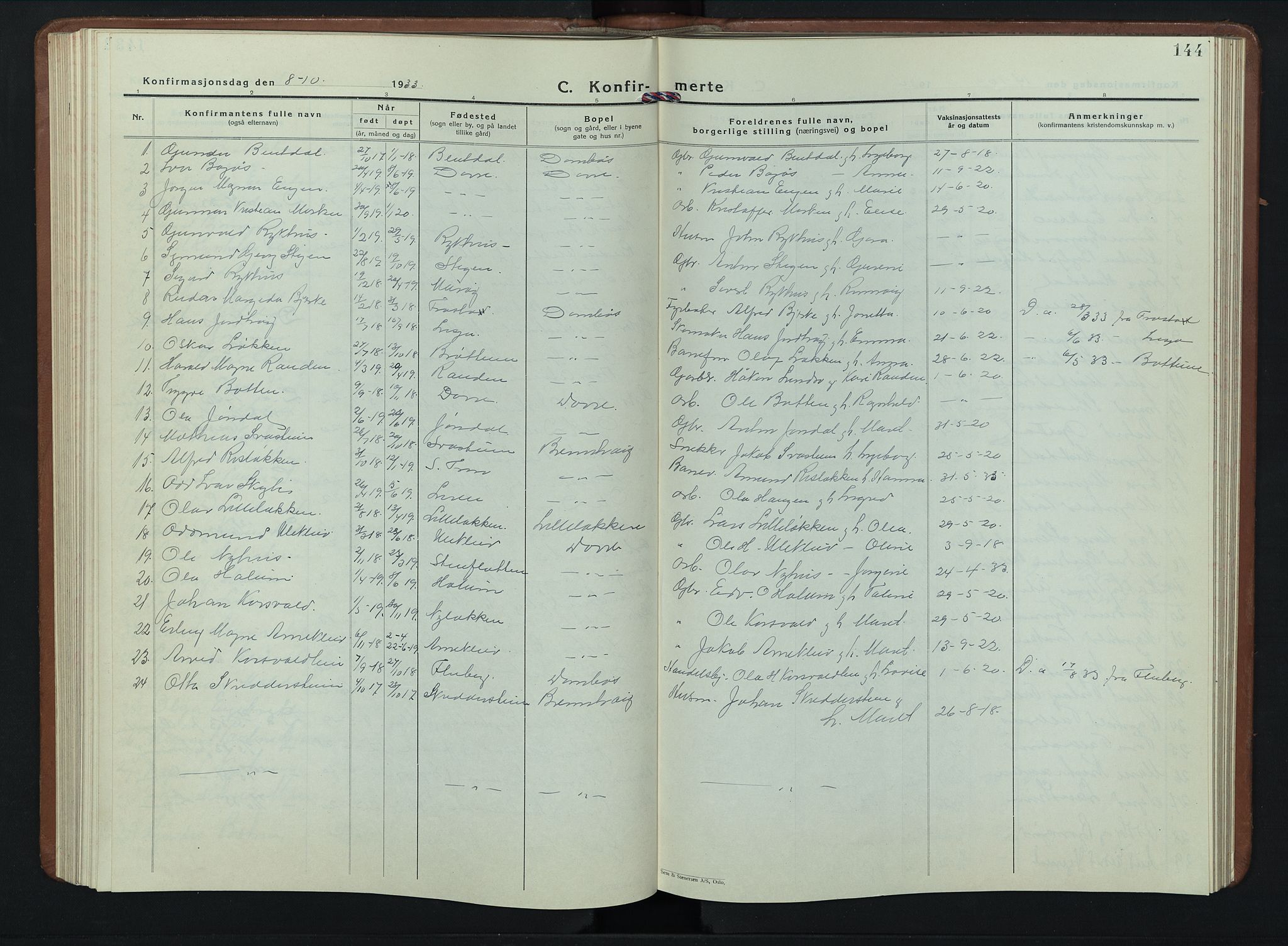 Dovre prestekontor, AV/SAH-PREST-066/H/Ha/Hab/L0004: Parish register (copy) no. 4, 1926-1949, p. 144