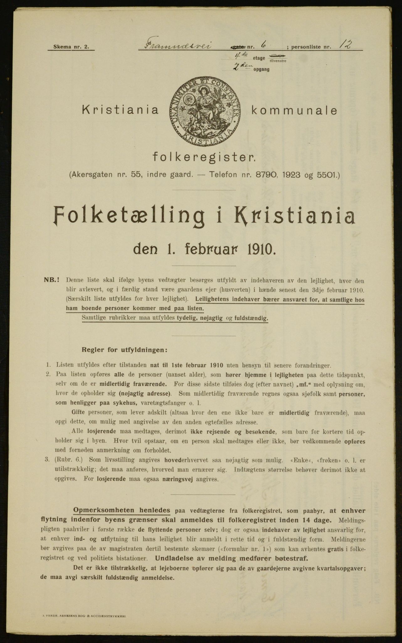 OBA, Municipal Census 1910 for Kristiania, 1910, p. 23897