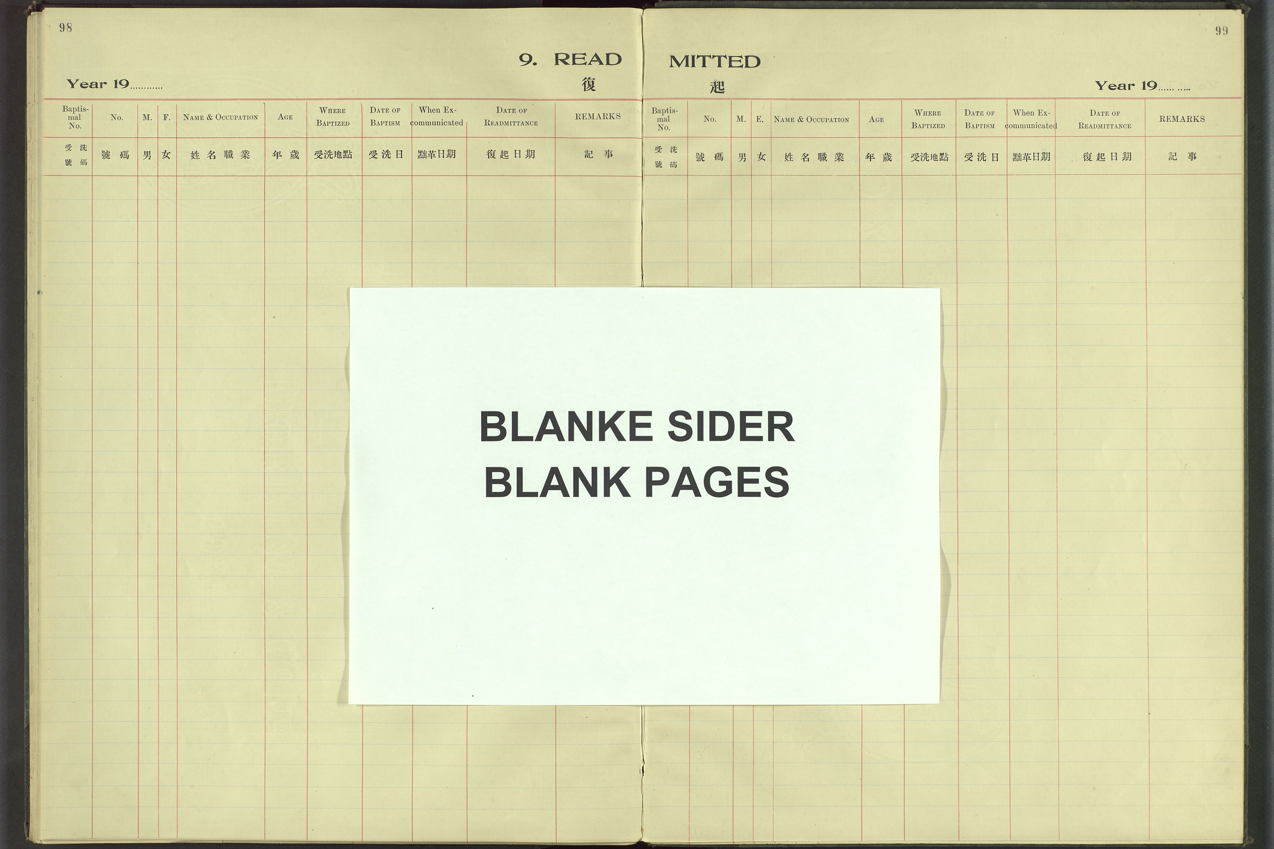 Det Norske Misjonsselskap - utland - Kina (Hunan), VID/MA-A-1065/Dm/L0069: Parish register (official) no. 107, 1912-1948, p. 98-99