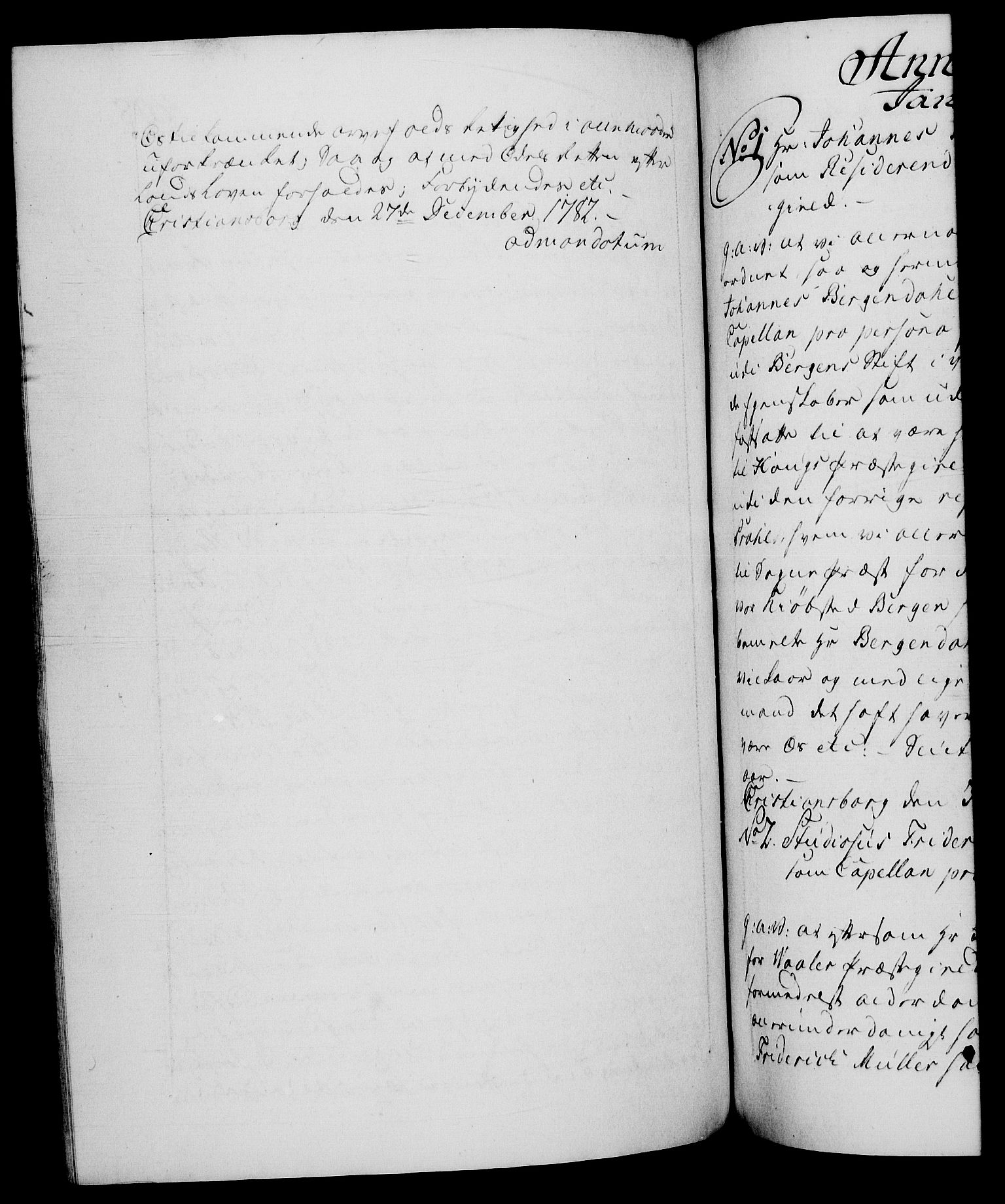 Danske Kanselli 1572-1799, RA/EA-3023/F/Fc/Fca/Fcaa/L0049: Norske registre, 1782-1783, p. 408b