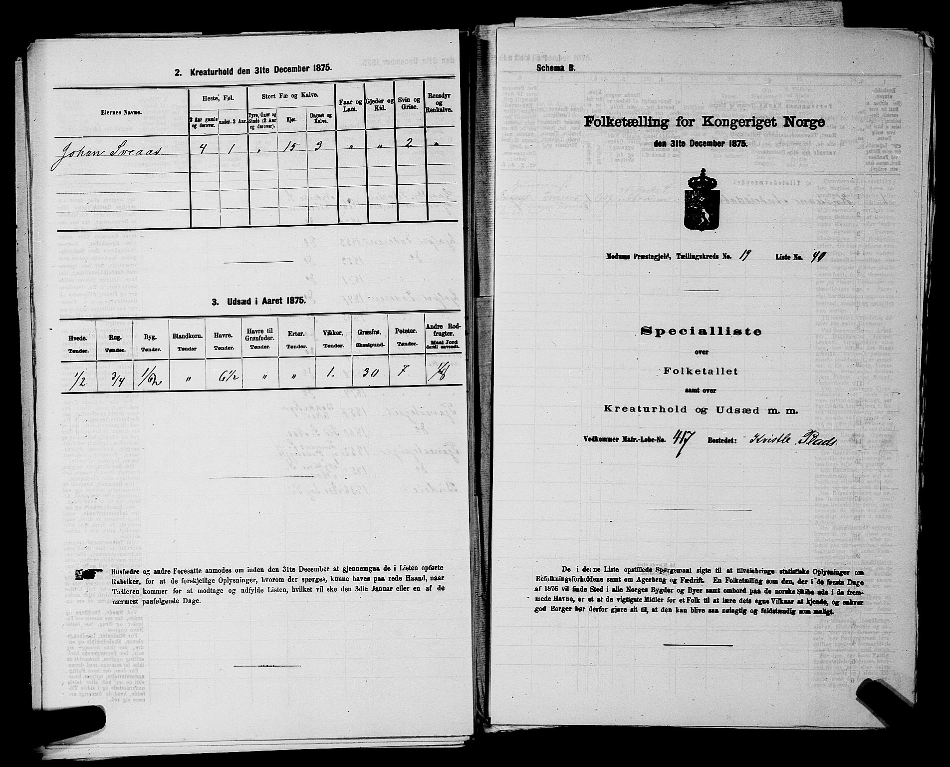 SAKO, 1875 census for 0623P Modum, 1875, p. 2441