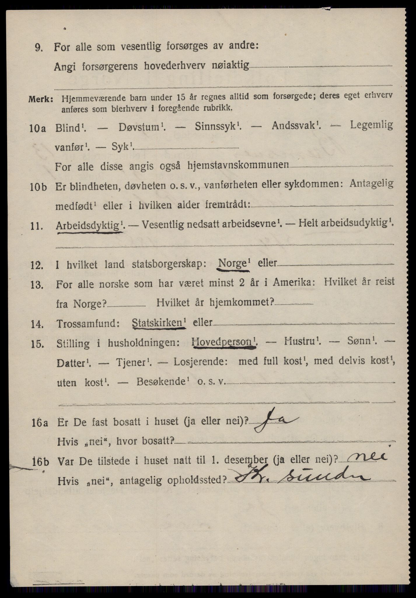 SAT, 1920 census for Bremsnes, 1920, p. 10068