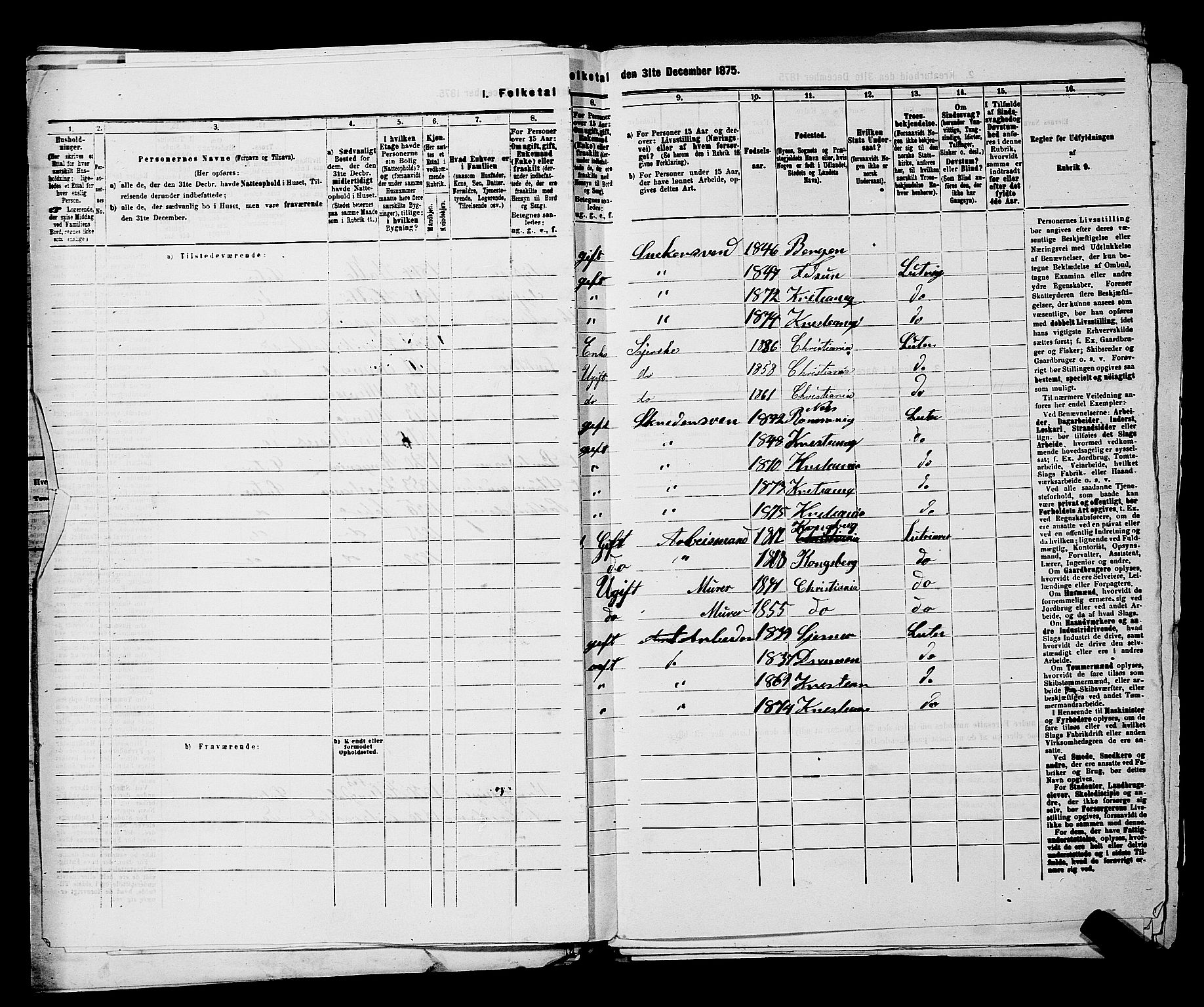 RA, 1875 census for 0301 Kristiania, 1875, p. 5235