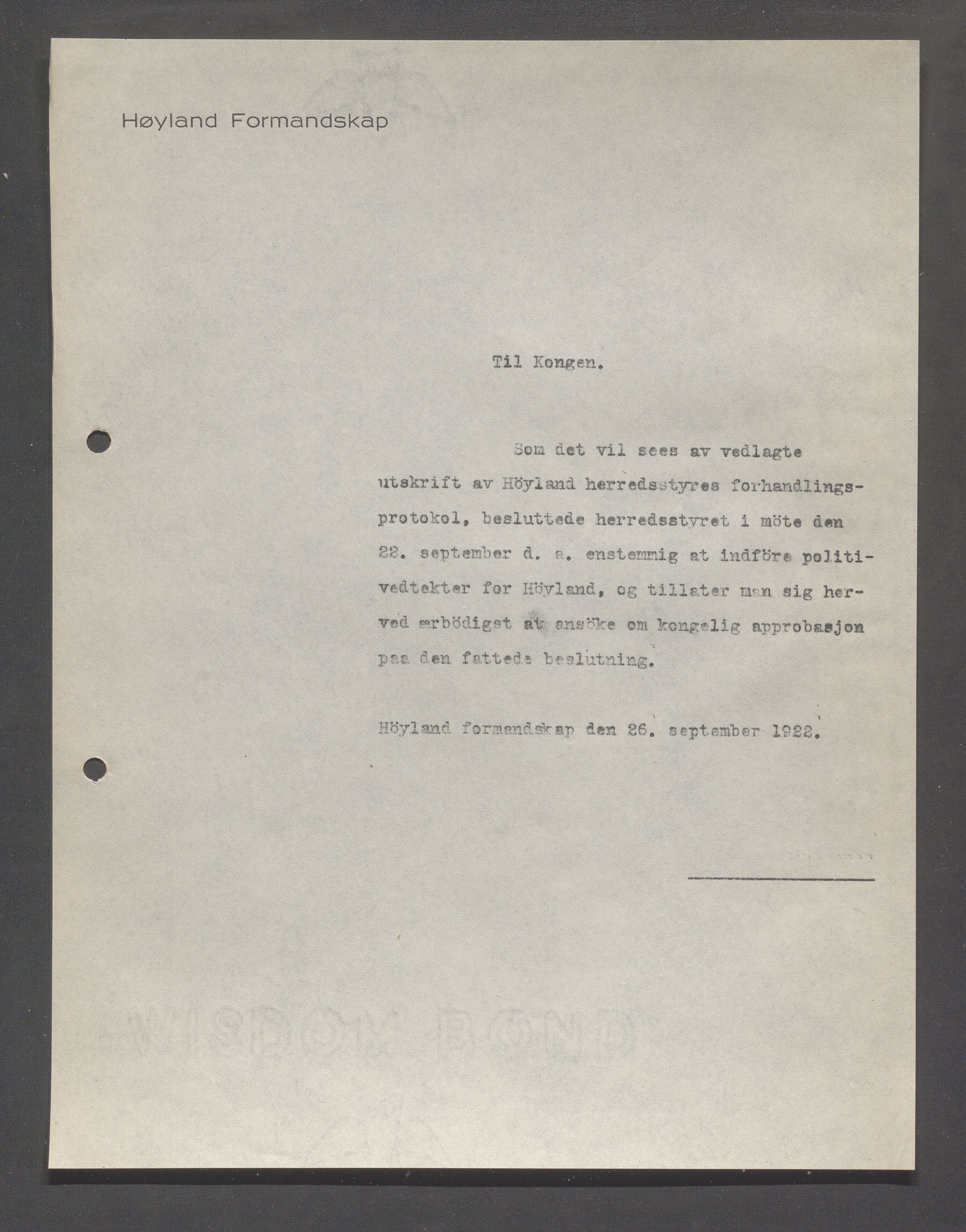 Høyland kommune - Formannskapet, IKAR/K-100046/B/L0006: Kopibok, 1920-1923, p. 594