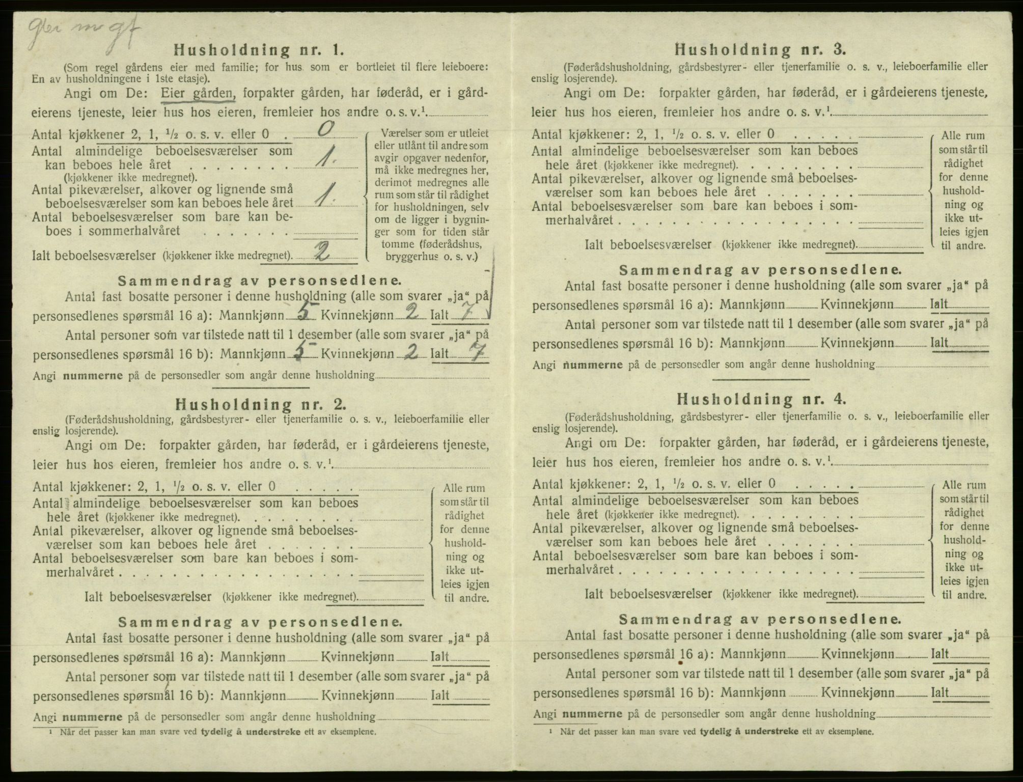 SAB, 1920 census for Samnanger, 1920, p. 96