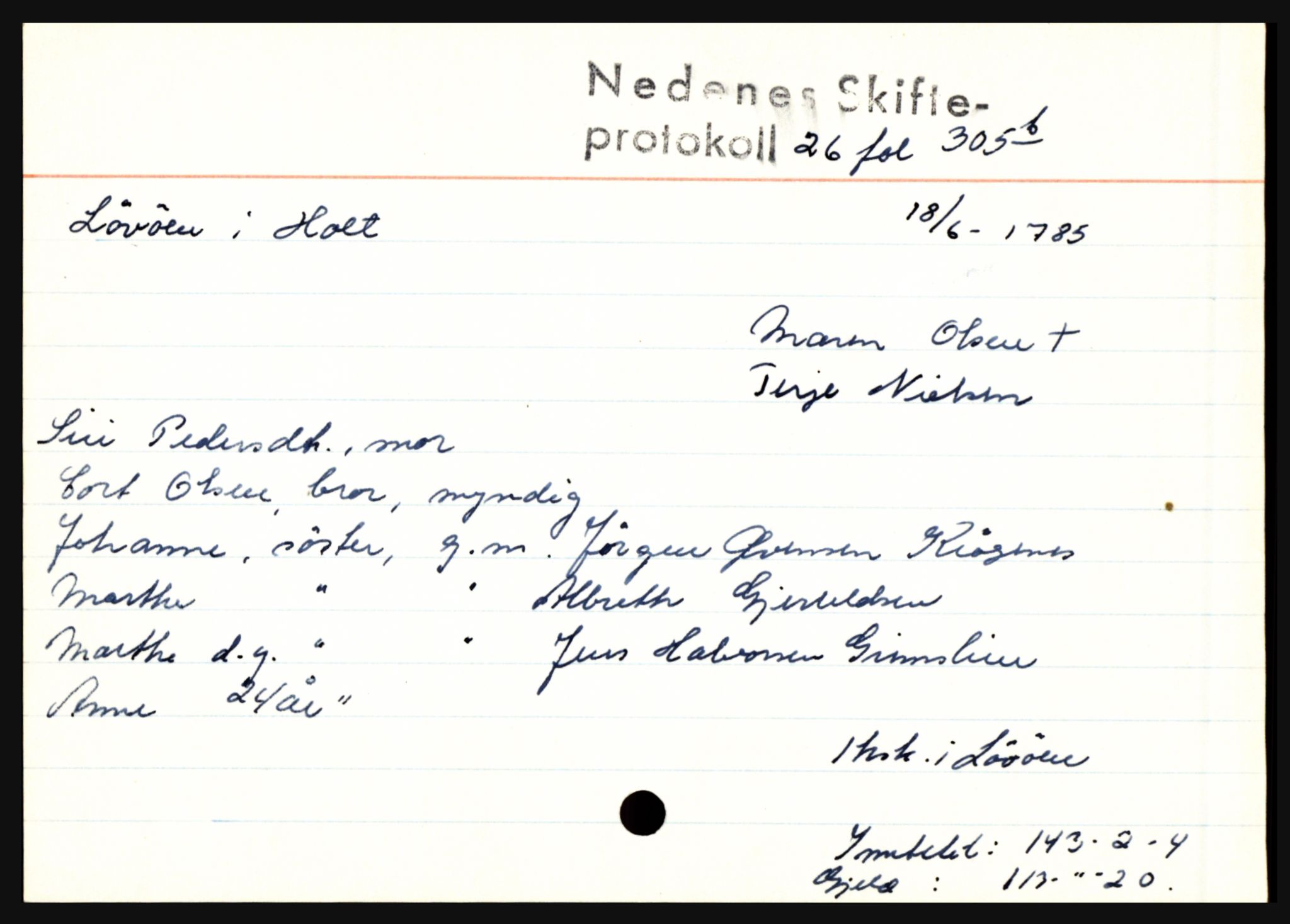 Nedenes sorenskriveri før 1824, AV/SAK-1221-0007/H, p. 19253