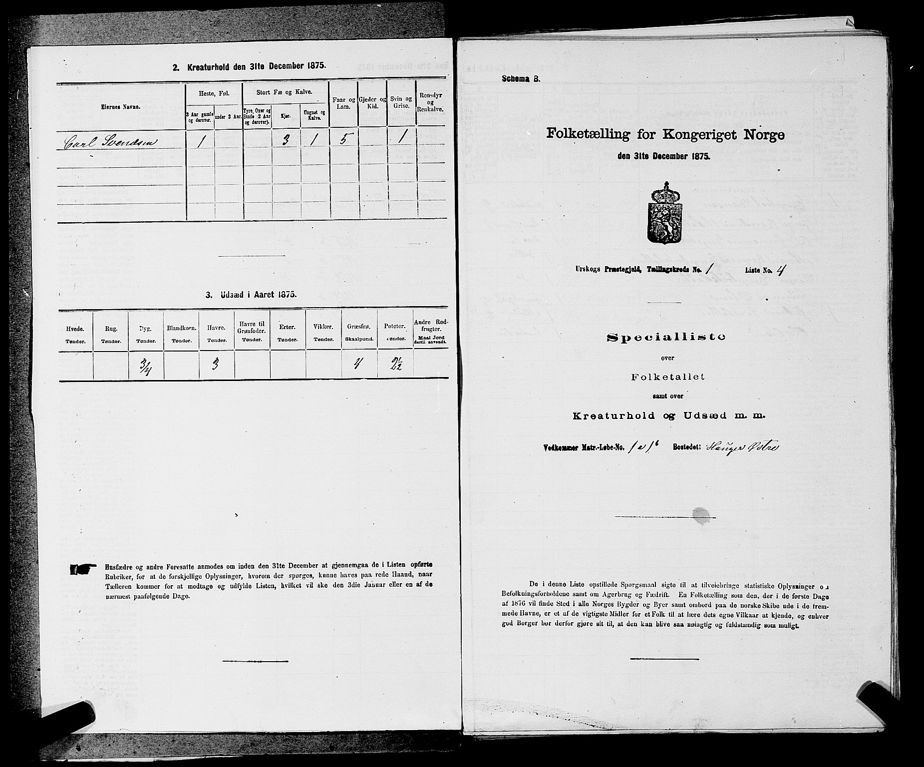 RA, 1875 census for 0224P Aurskog, 1875, p. 54