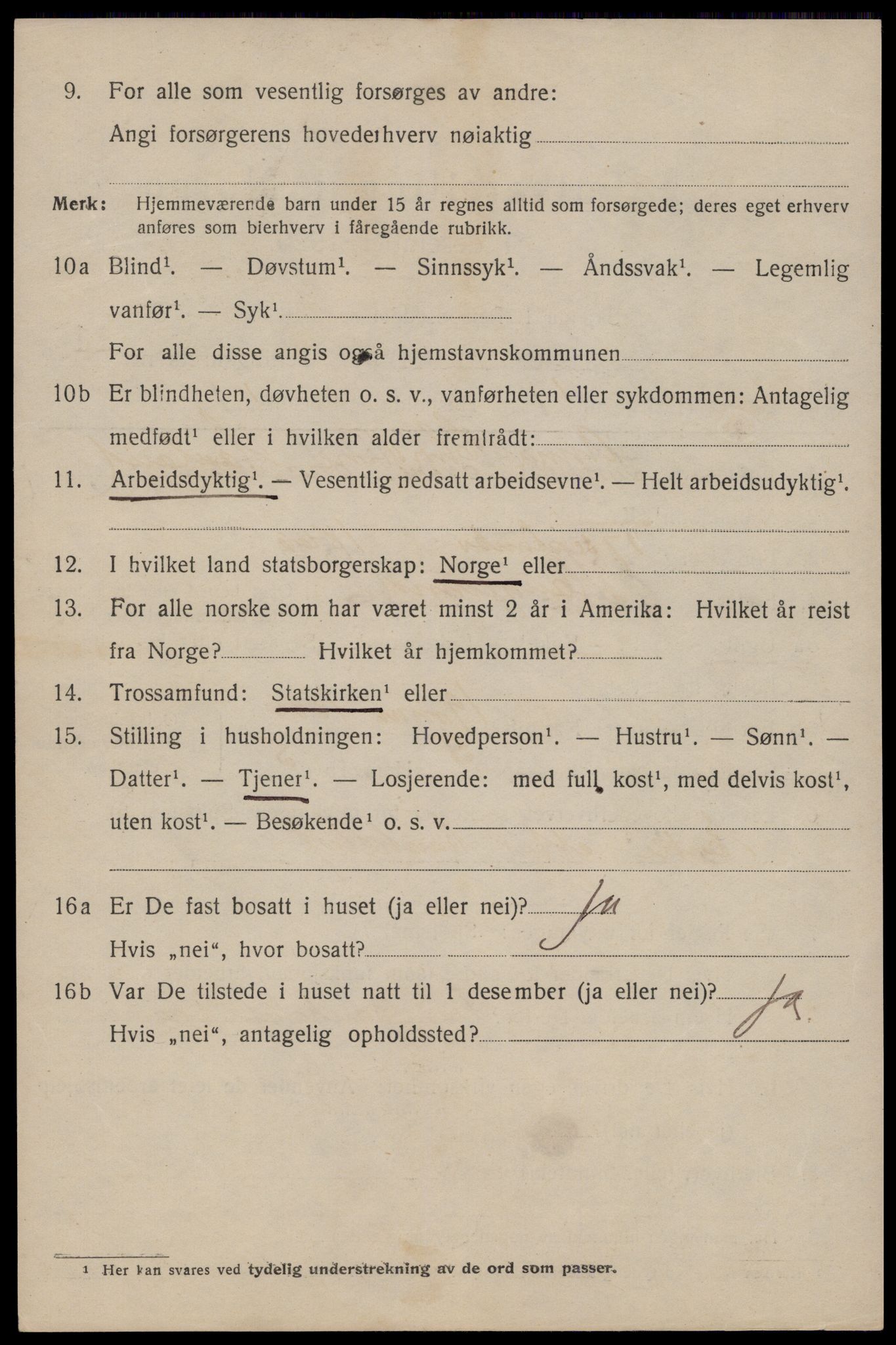 SAST, 1920 census for Haugesund, 1920, p. 36516