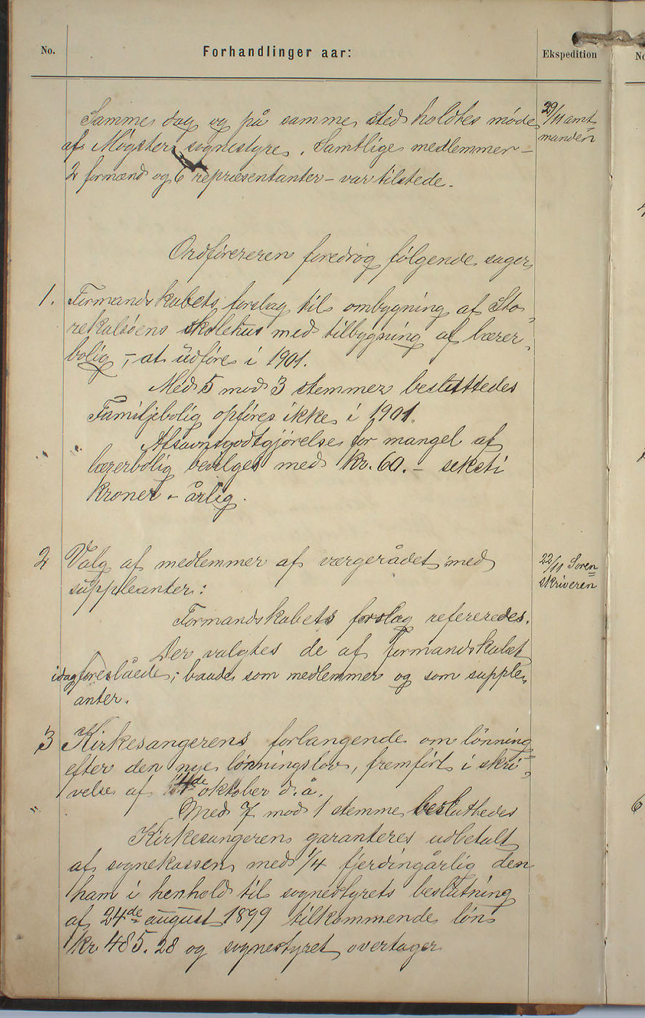 Austevoll kommune. Formannskapet, IKAH/1244-021/A/Aa/L0002a: Møtebok for heradstyret, 1901-1910, p. 9