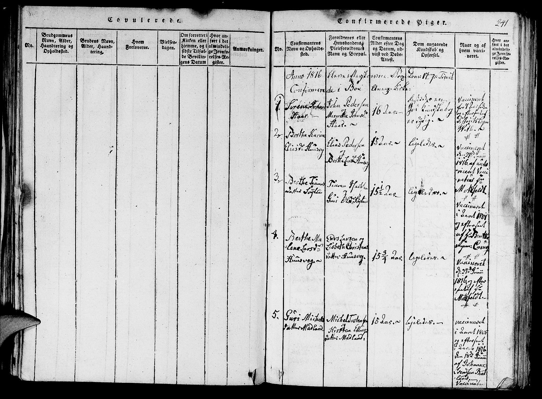 Hå sokneprestkontor, SAST/A-101801/001/30BA/L0003: Parish register (official) no. A 3, 1815-1825, p. 241