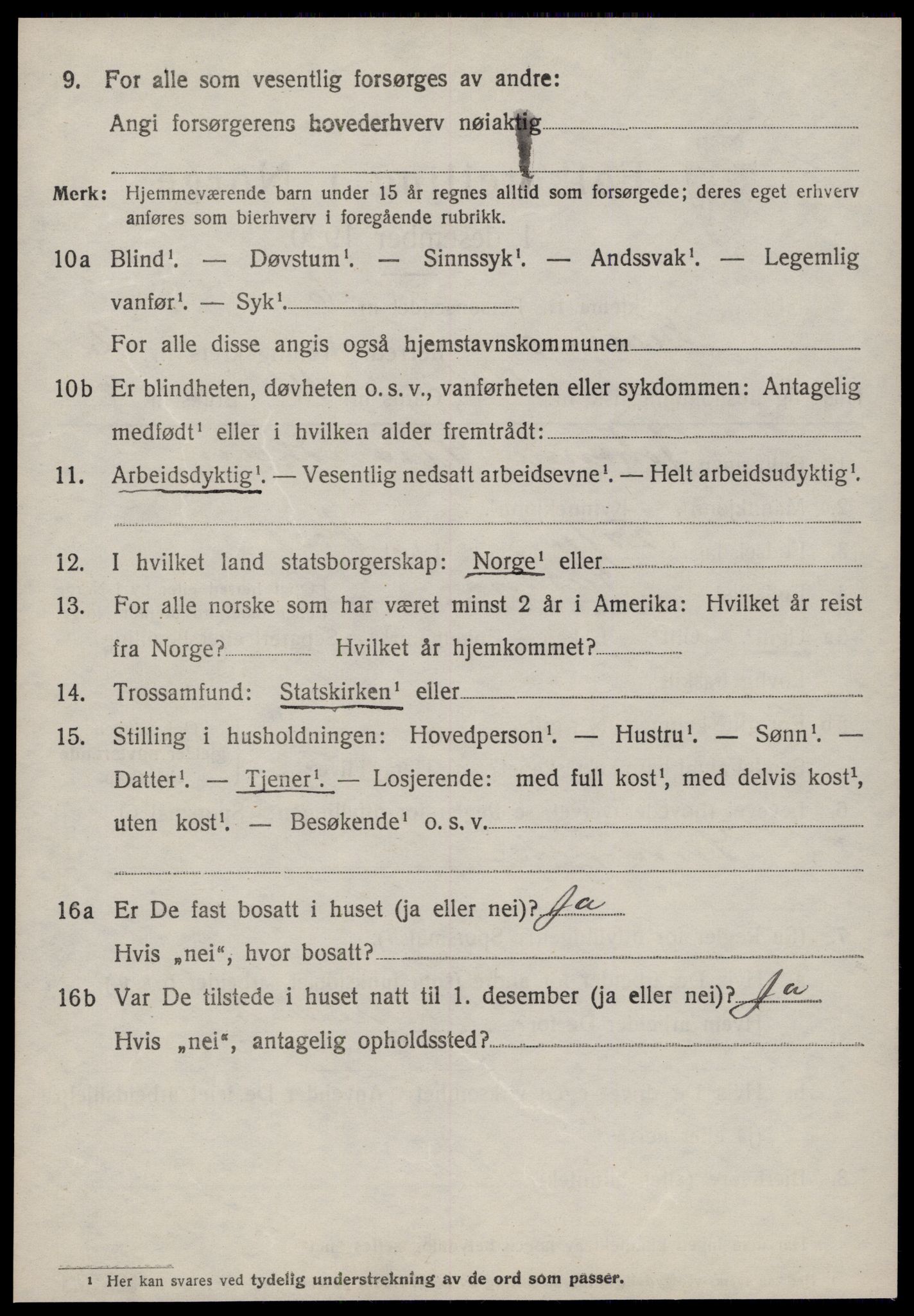 SAT, 1920 census for Tustna, 1920, p. 1444