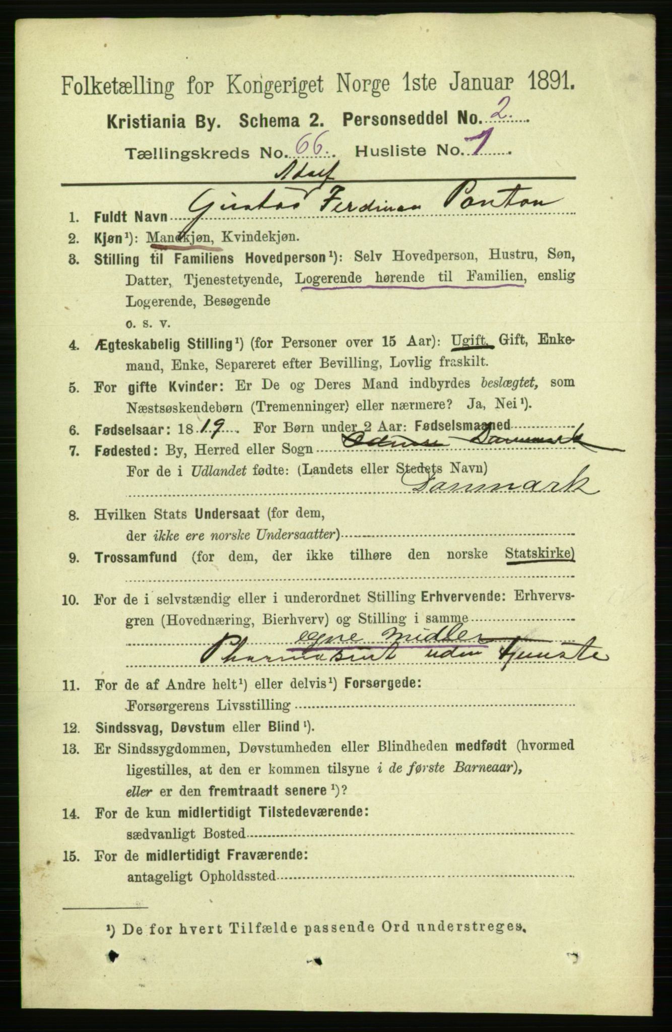 RA, 1891 census for 0301 Kristiania, 1891, p. 35629