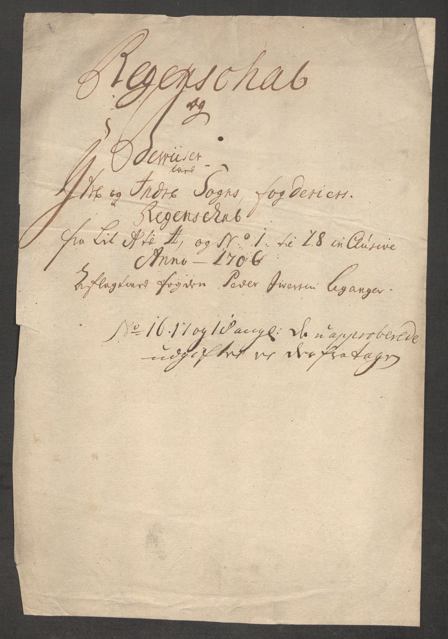 Rentekammeret inntil 1814, Reviderte regnskaper, Fogderegnskap, RA/EA-4092/R52/L3314: Fogderegnskap Sogn, 1705-1707, p. 217