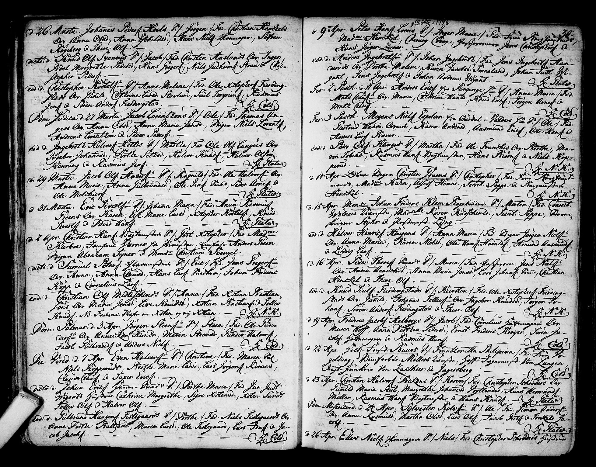 Kongsberg kirkebøker, AV/SAKO-A-22/F/Fa/L0003: Parish register (official) no. I 3, 1744-1755, p. 30