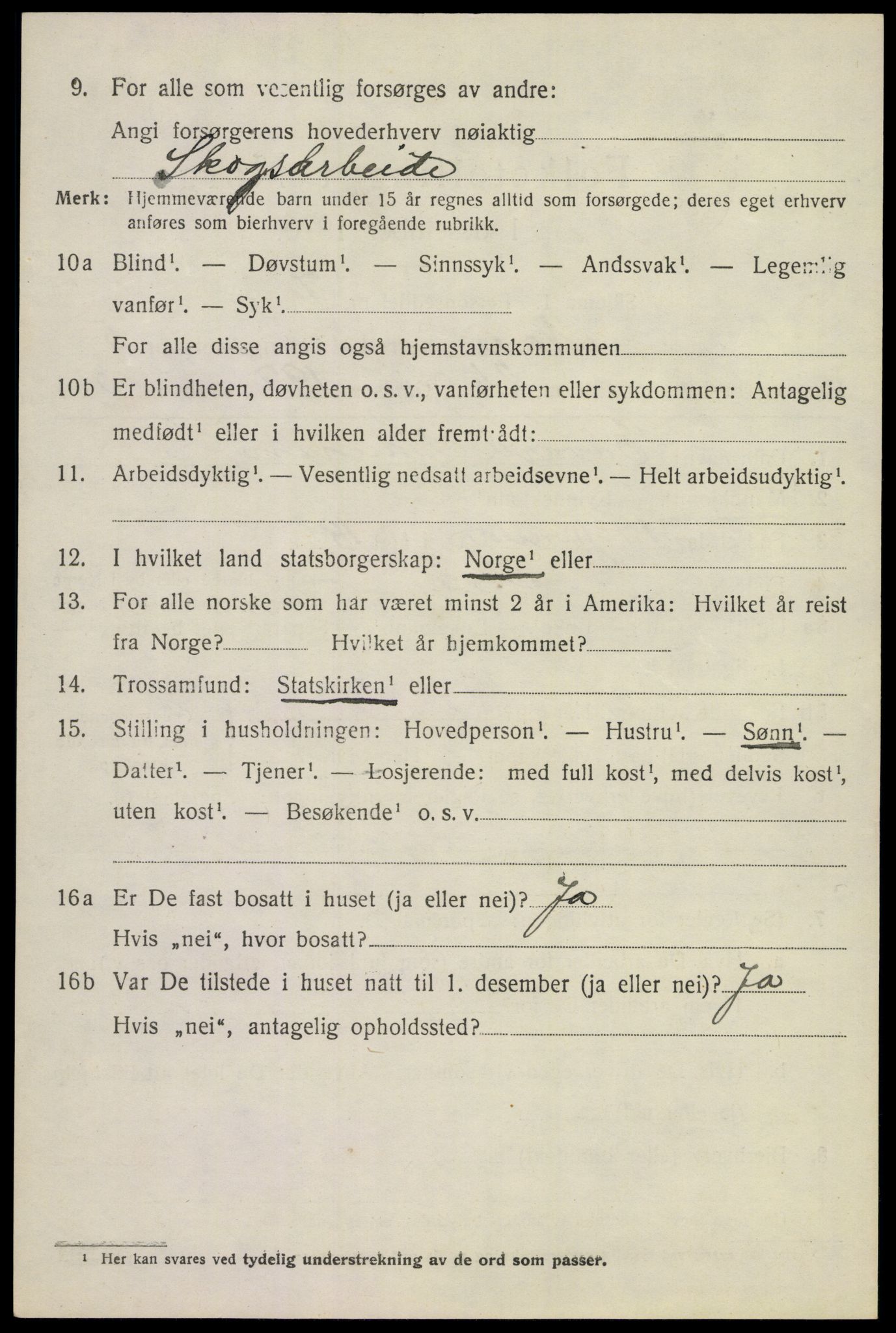 SAKO, 1920 census for Nore, 1920, p. 2477