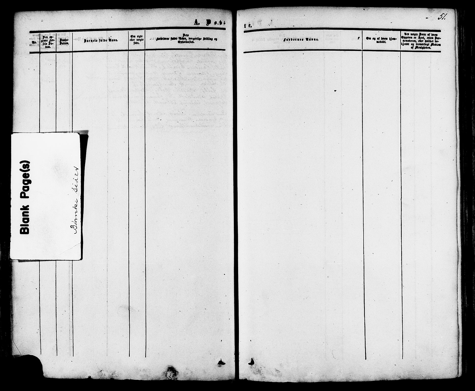 Ministerialprotokoller, klokkerbøker og fødselsregistre - Møre og Romsdal, AV/SAT-A-1454/542/L0552: Parish register (official) no. 542A02, 1854-1884, p. 51