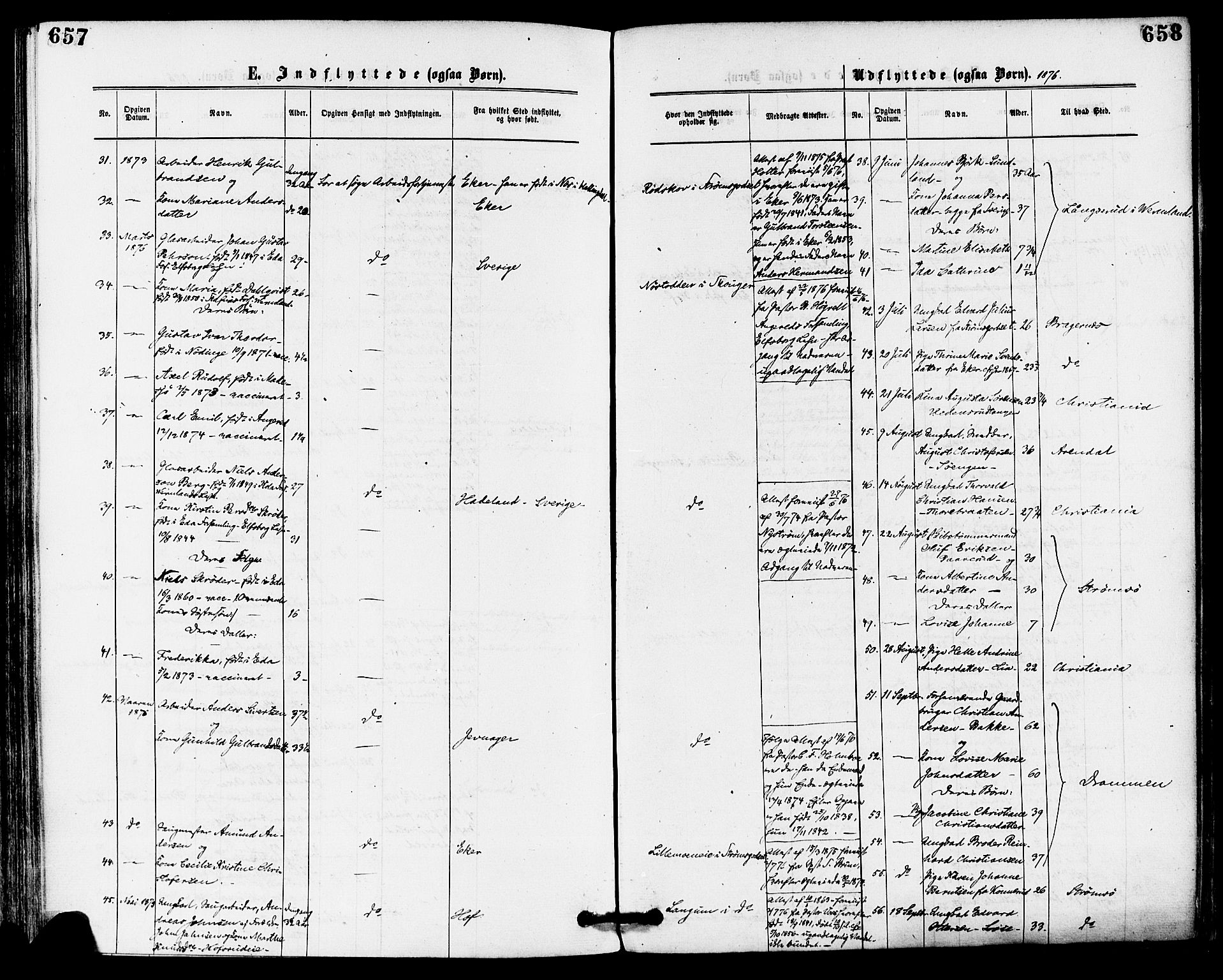 Skoger kirkebøker, AV/SAKO-A-59/F/Fa/L0005: Parish register (official) no. I 5, 1873-1884, p. 657-658