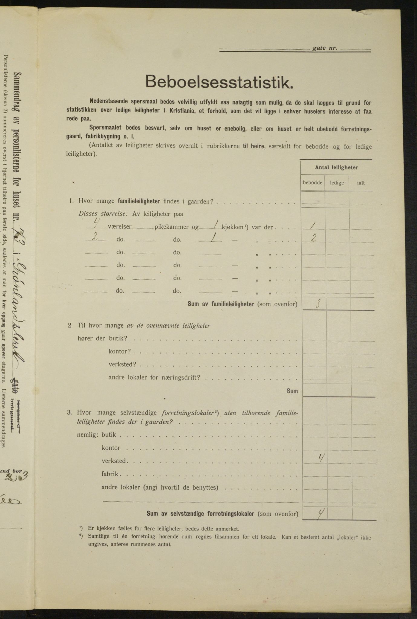 OBA, Municipal Census 1913 for Kristiania, 1913, p. 32316