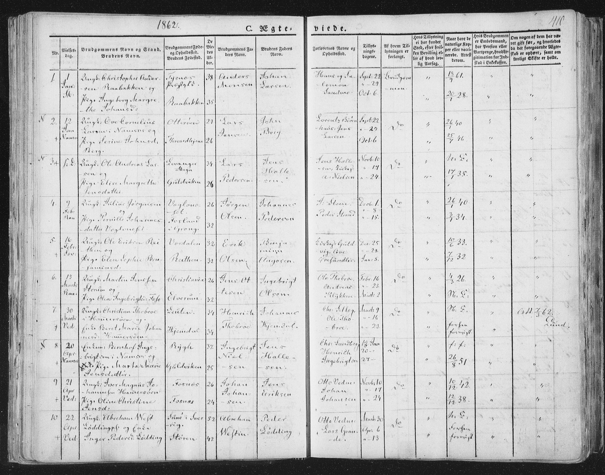 Ministerialprotokoller, klokkerbøker og fødselsregistre - Nord-Trøndelag, SAT/A-1458/764/L0552: Parish register (official) no. 764A07b, 1824-1865, p. 410