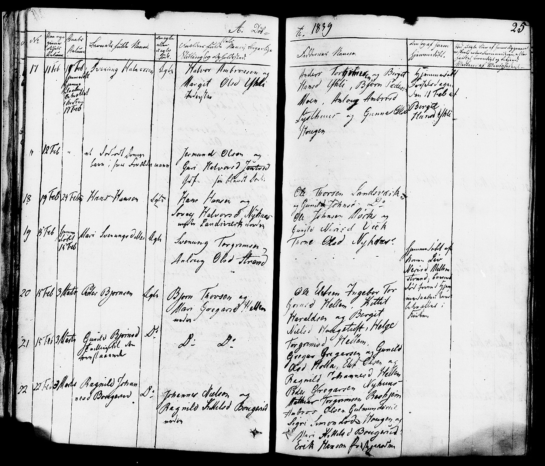 Heddal kirkebøker, AV/SAKO-A-268/F/Fa/L0006: Parish register (official) no. I 6, 1837-1854, p. 25