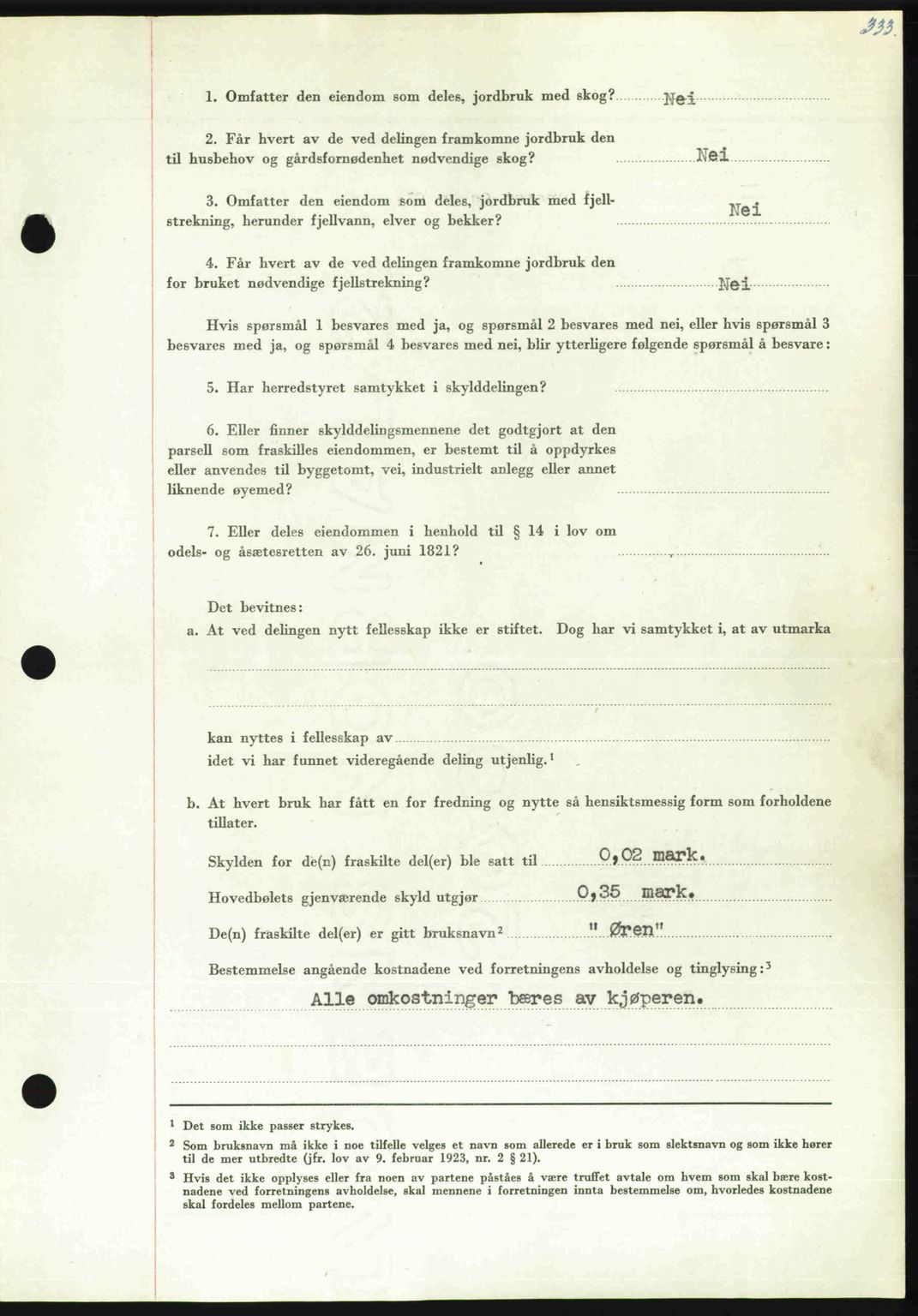 Nordmøre sorenskriveri, AV/SAT-A-4132/1/2/2Ca: Mortgage book no. A112, 1949-1949, Diary no: : 2440/1949