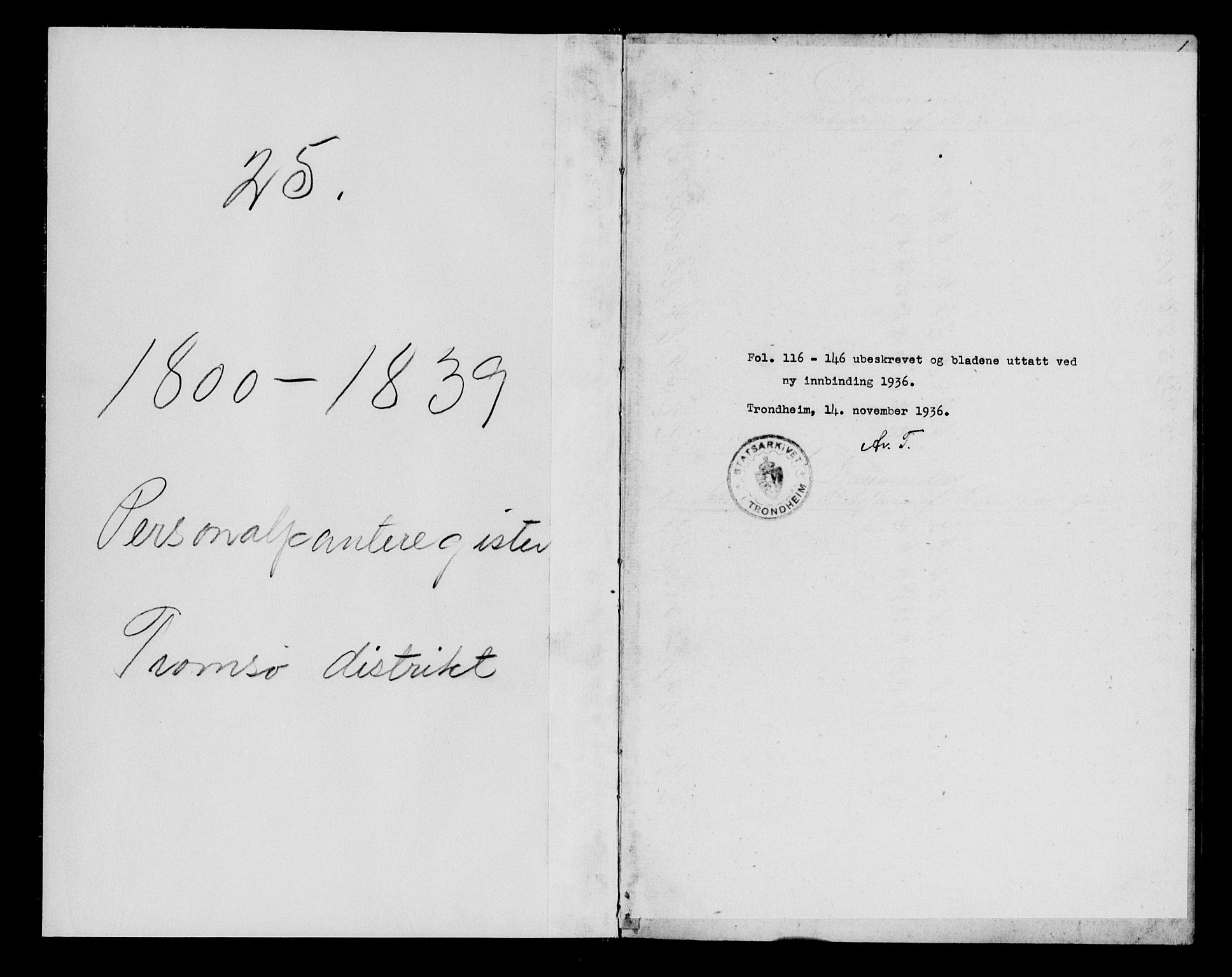 Senja og Tromsø sorenskriveri , SATØ/SATØ-31/G/Gb/L0025pantereg: Mortgage register no. 25, 1800-1838