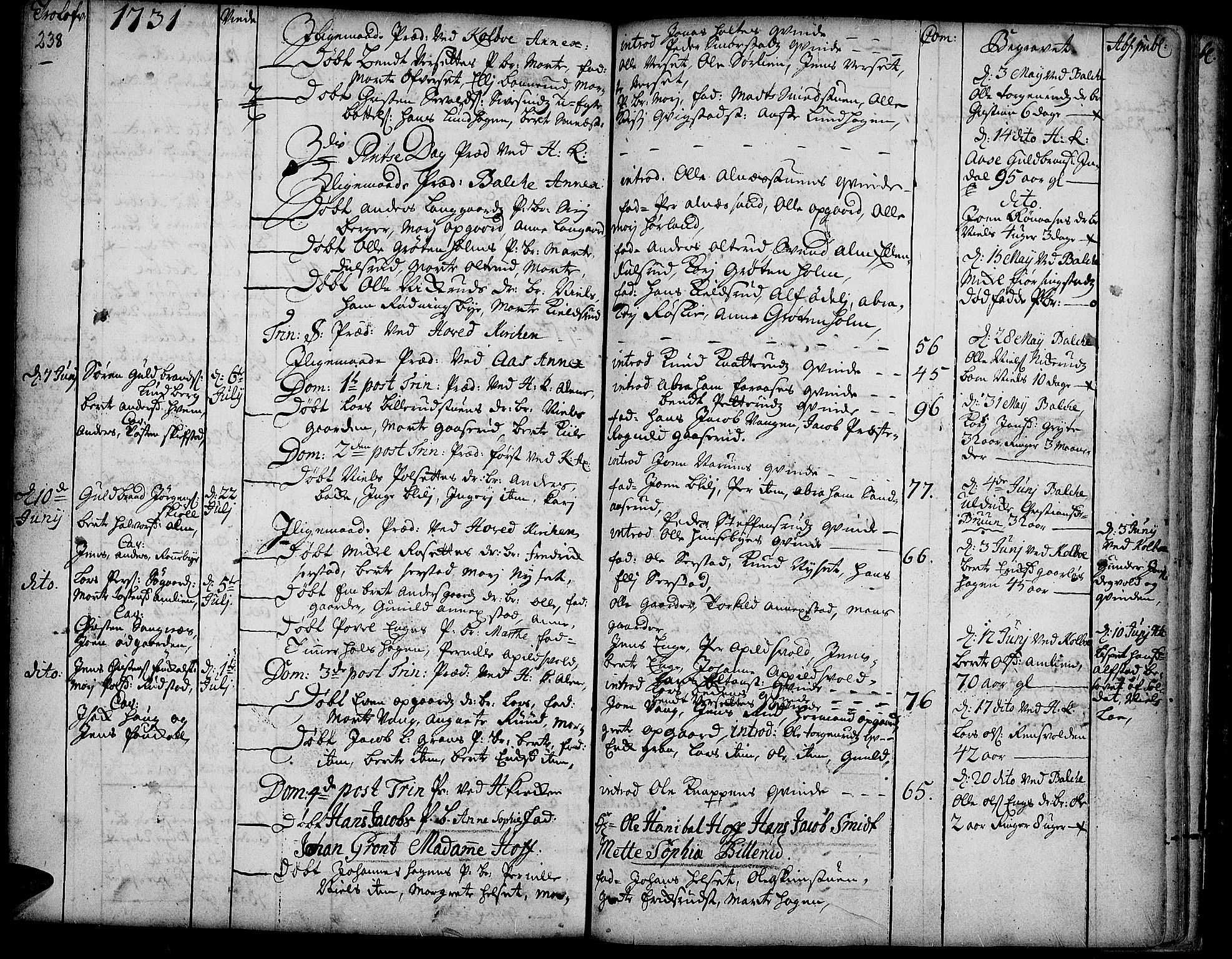 Toten prestekontor, AV/SAH-PREST-102/H/Ha/Haa/L0002: Parish register (official) no. 2, 1714-1732, p. 238