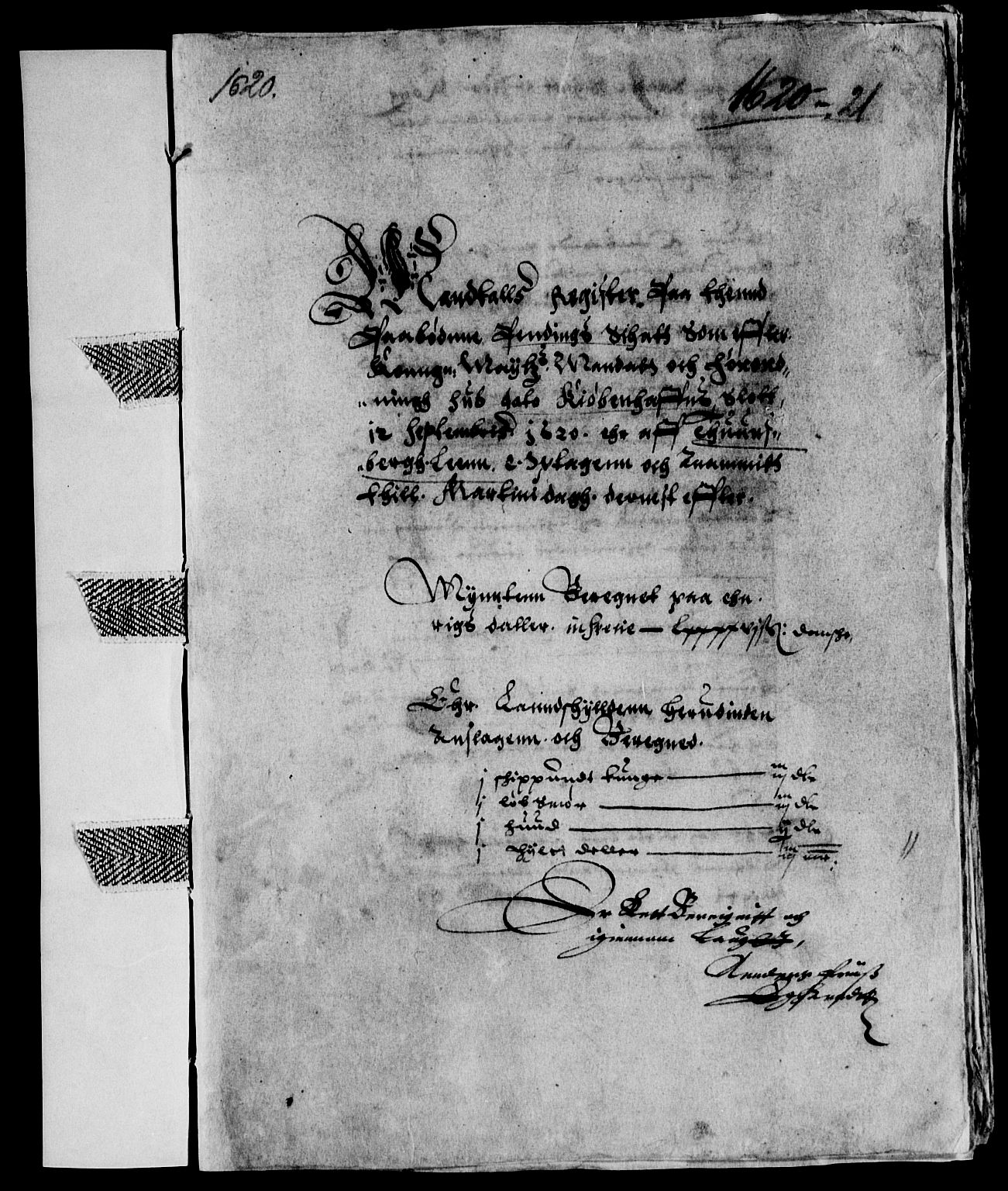 Rentekammeret inntil 1814, Reviderte regnskaper, Lensregnskaper, RA/EA-5023/R/Rb/Rbo/L0005: Tønsberg len, 1618-1621