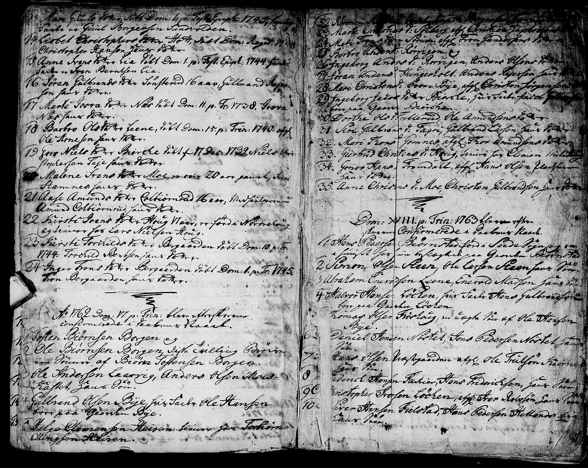 Hole kirkebøker, SAKO/A-228/F/Fa/L0001: Parish register (official) no. I 1, 1716-1765, p. 282