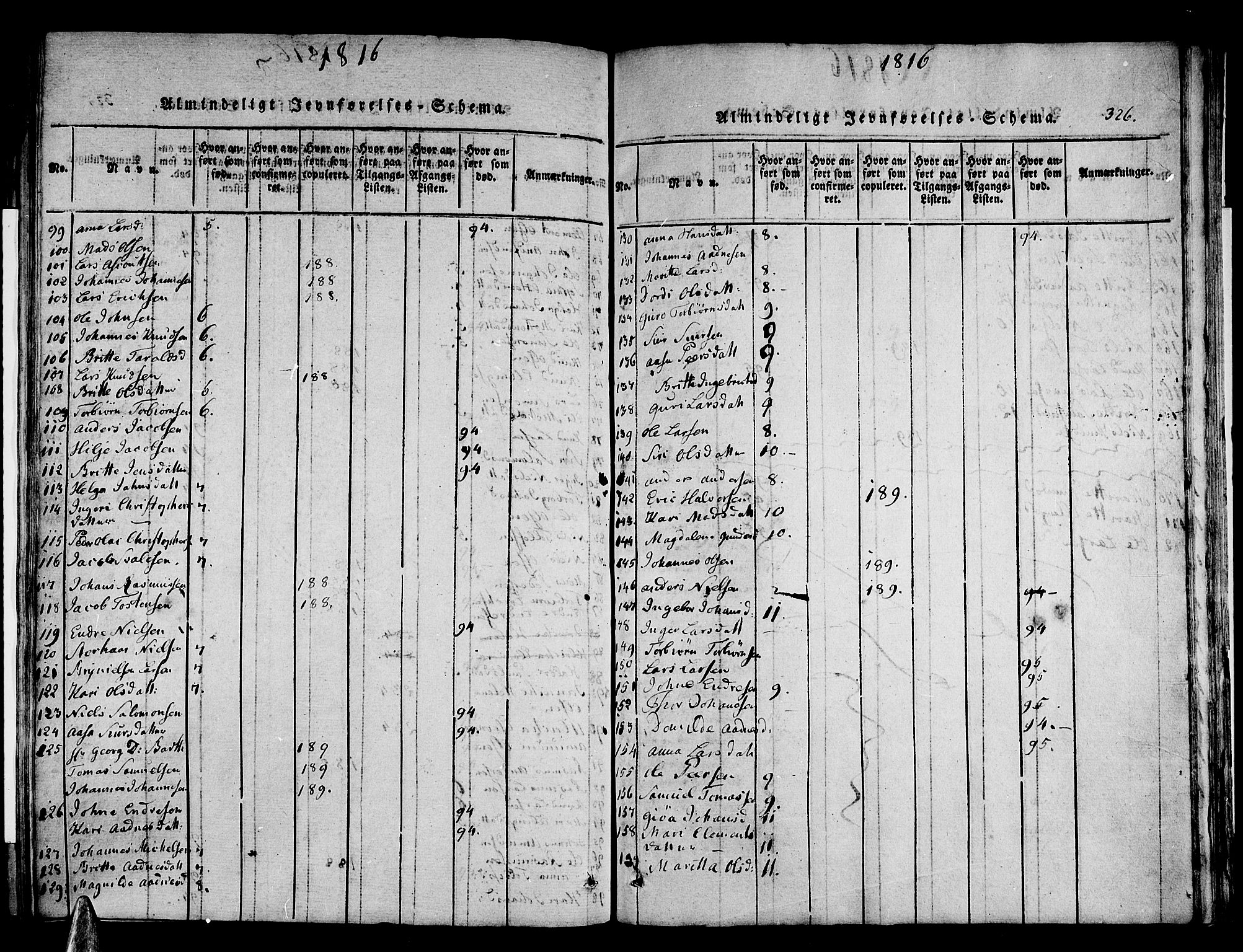 Stord sokneprestembete, AV/SAB-A-78201/H/Haa: Parish register (official) no. A 5, 1816-1825, p. 326