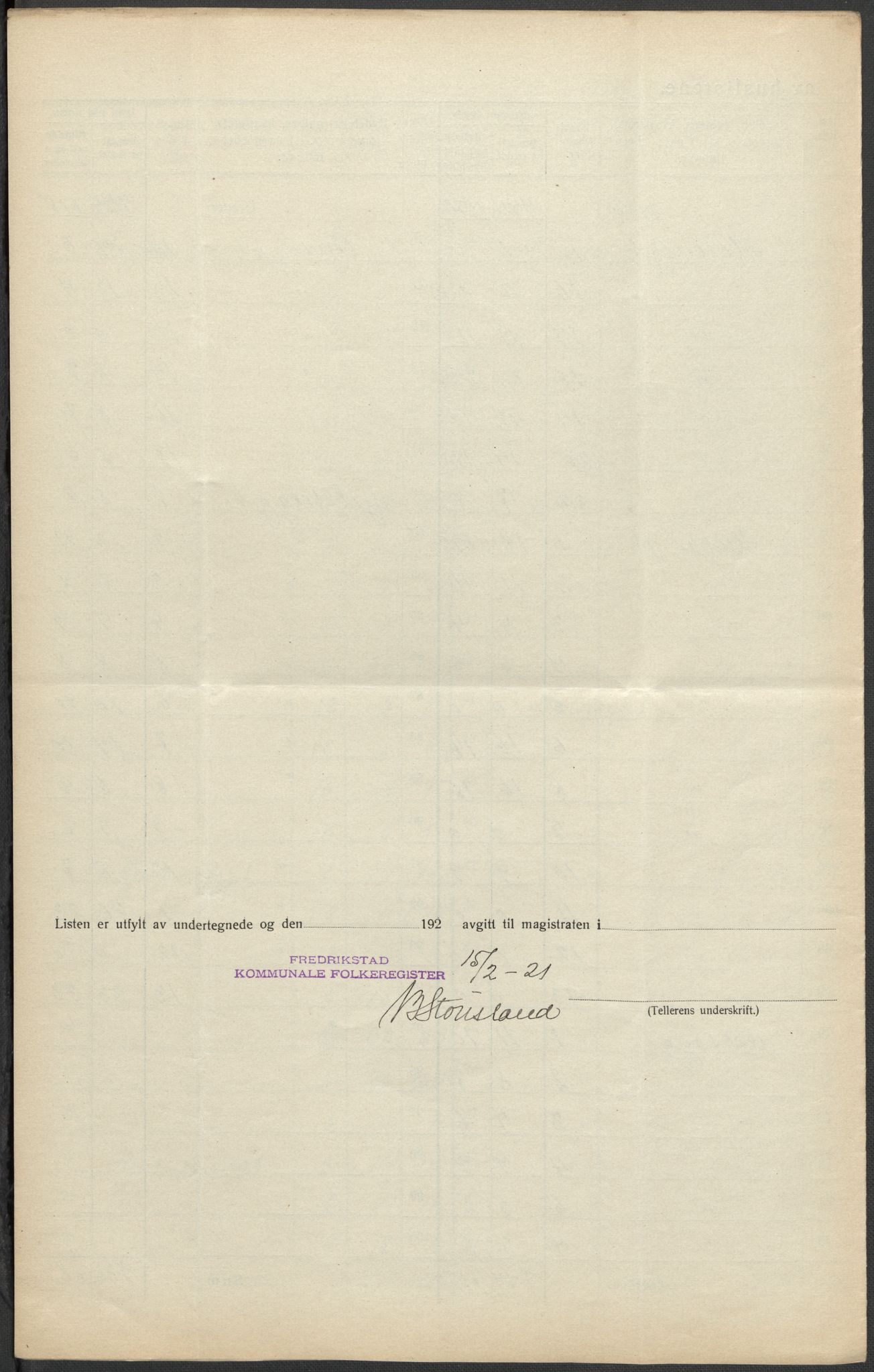 SAO, 1920 census for Fredrikstad, 1920, p. 52