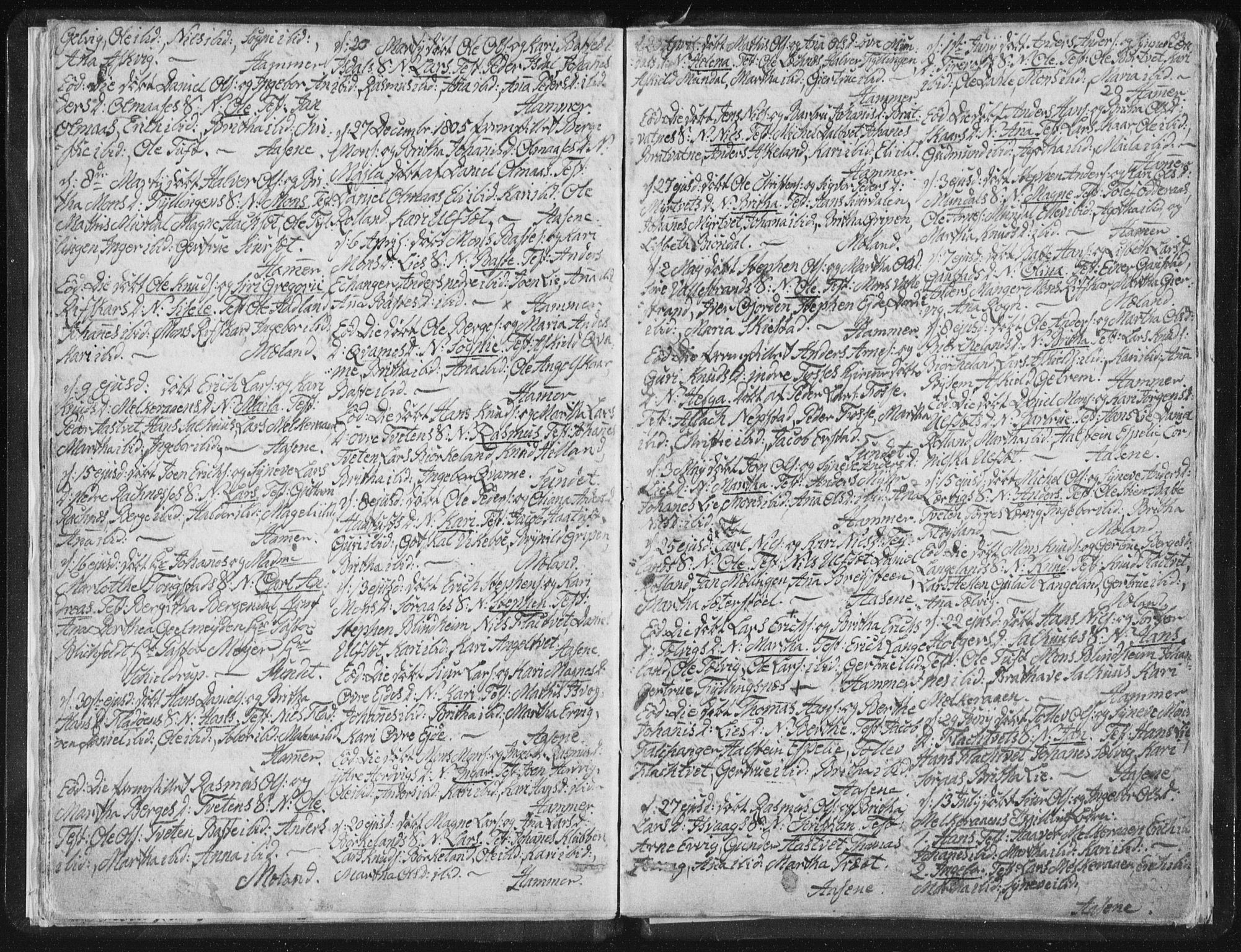 Hamre sokneprestembete, AV/SAB-A-75501/H/Ha/Haa/Haaa/L0009: Parish register (official) no. A 9, 1805-1815, p. 20