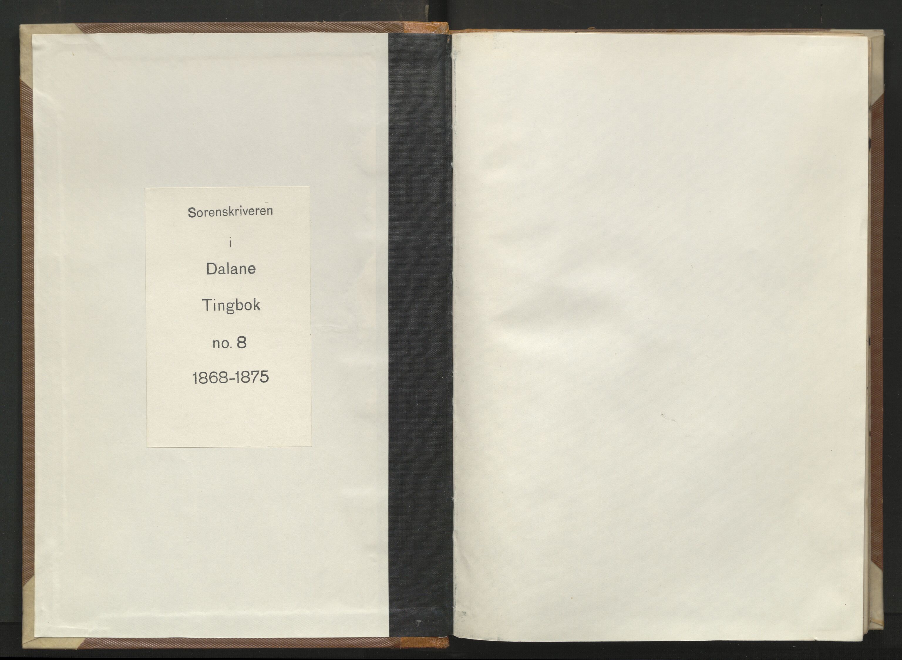 Dalane sorenskriveri, SAST/A-100309/001/3/30/30BA/L0001: TINGBOK, 1868-1875