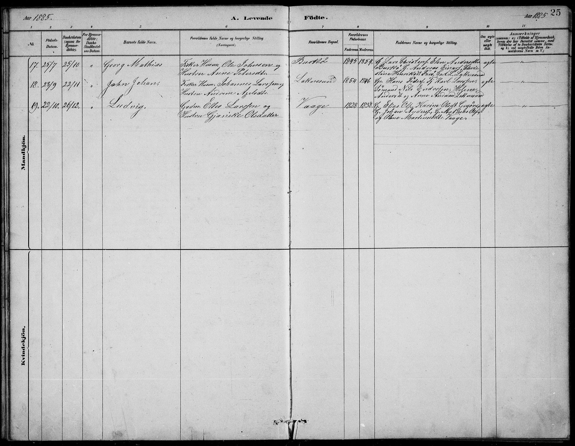 Askvoll sokneprestembete, SAB/A-79501/H/Hab/Habb/L0001: Parish register (copy) no. B 1, 1879-1909, p. 25