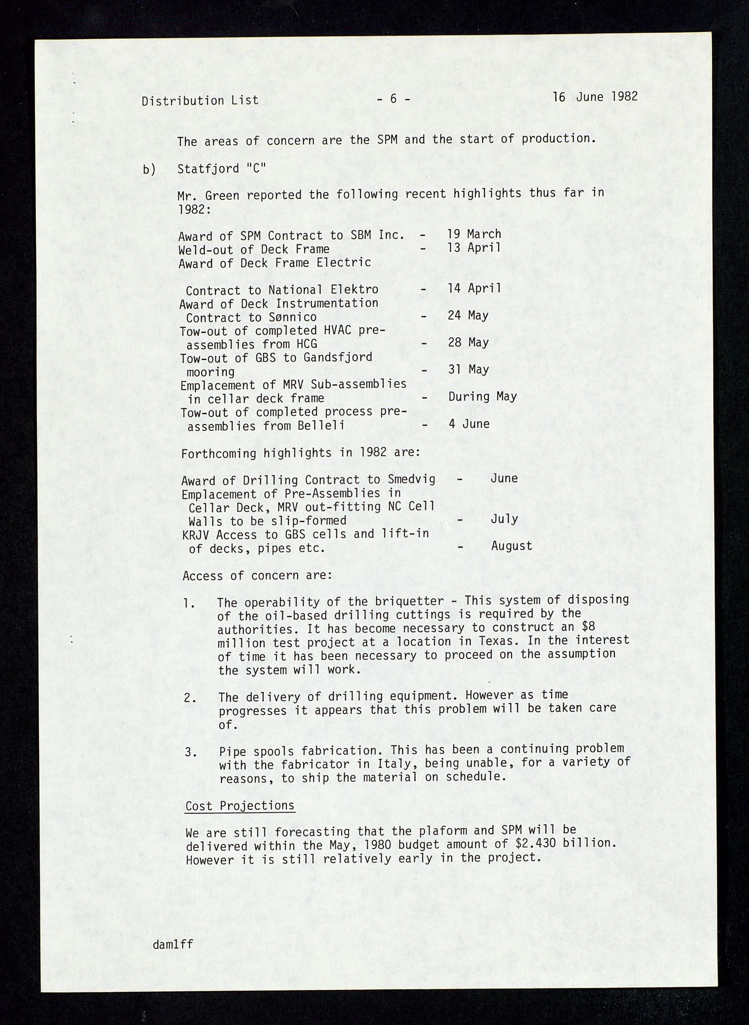 Pa 1578 - Mobil Exploration Norway Incorporated, AV/SAST-A-102024/4/D/Da/L0168: Sak og korrespondanse og styremøter, 1973-1986, p. 152