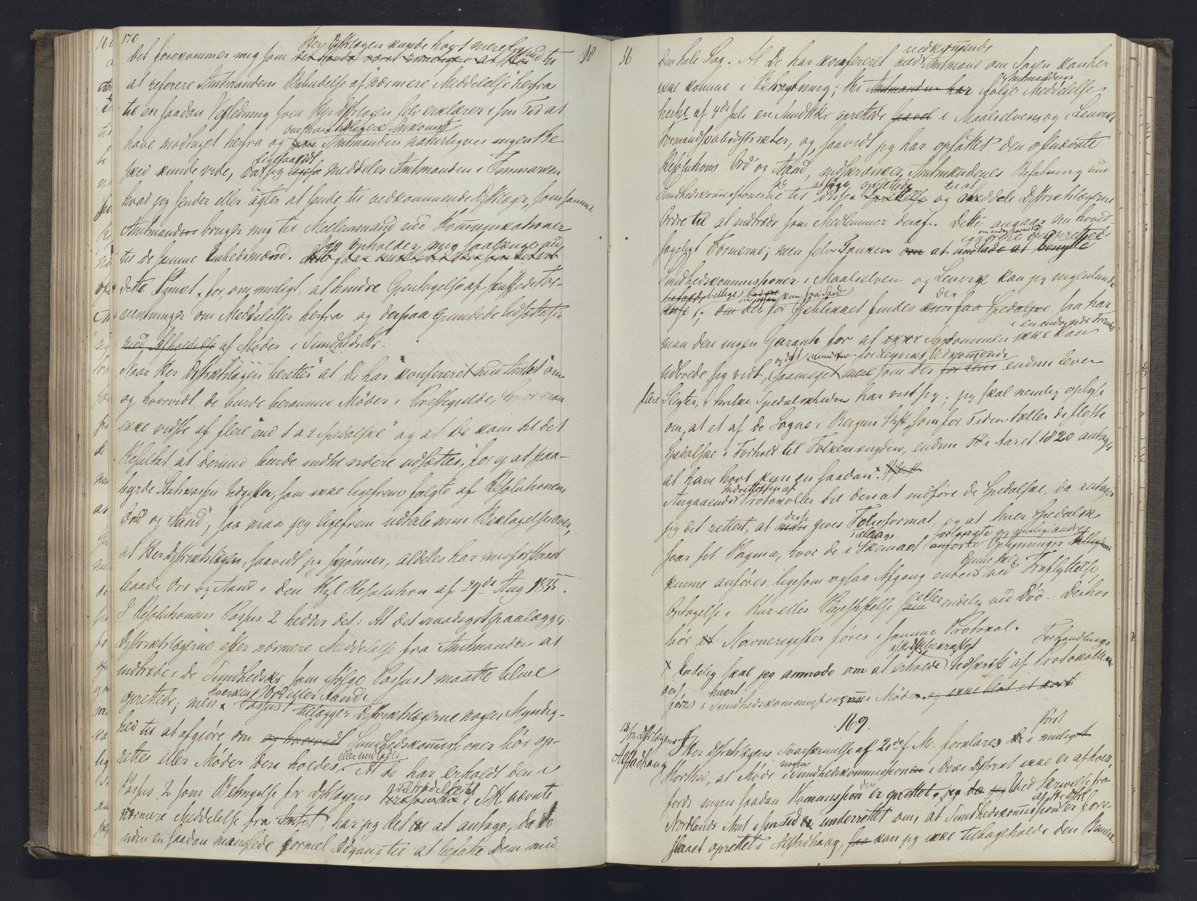 Lepraarkiver - Overlegen for den spedalske sykdom, AV/SAB-A-61001/B.b/L0001: Kopibok, 1854-1858, p. 170-171