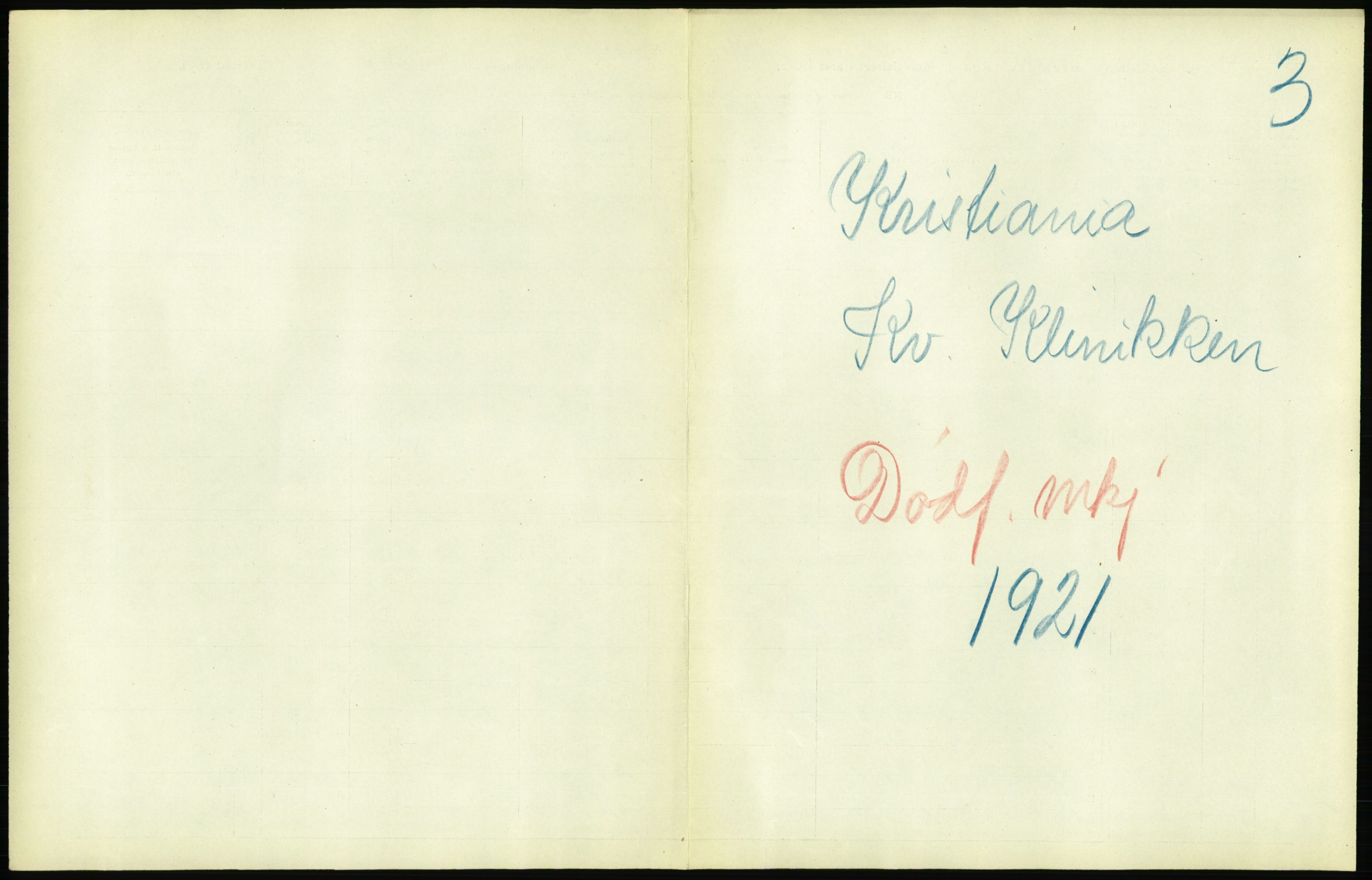 Statistisk sentralbyrå, Sosiodemografiske emner, Befolkning, AV/RA-S-2228/D/Df/Dfc/Dfca/L0013: Kristiania: Døde, dødfødte, 1921, p. 593