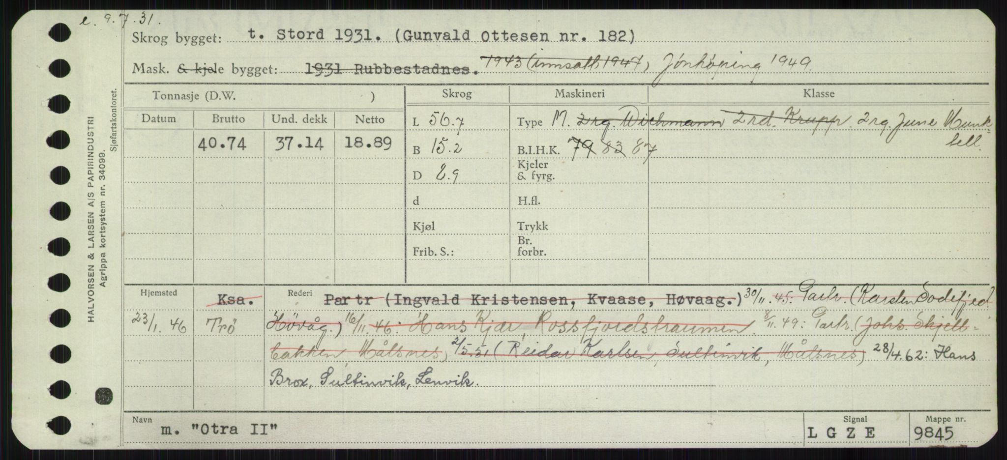 Sjøfartsdirektoratet med forløpere, Skipsmålingen, AV/RA-S-1627/H/Ha/L0004/0002: Fartøy, Mas-R / Fartøy, Odin-R, p. 185