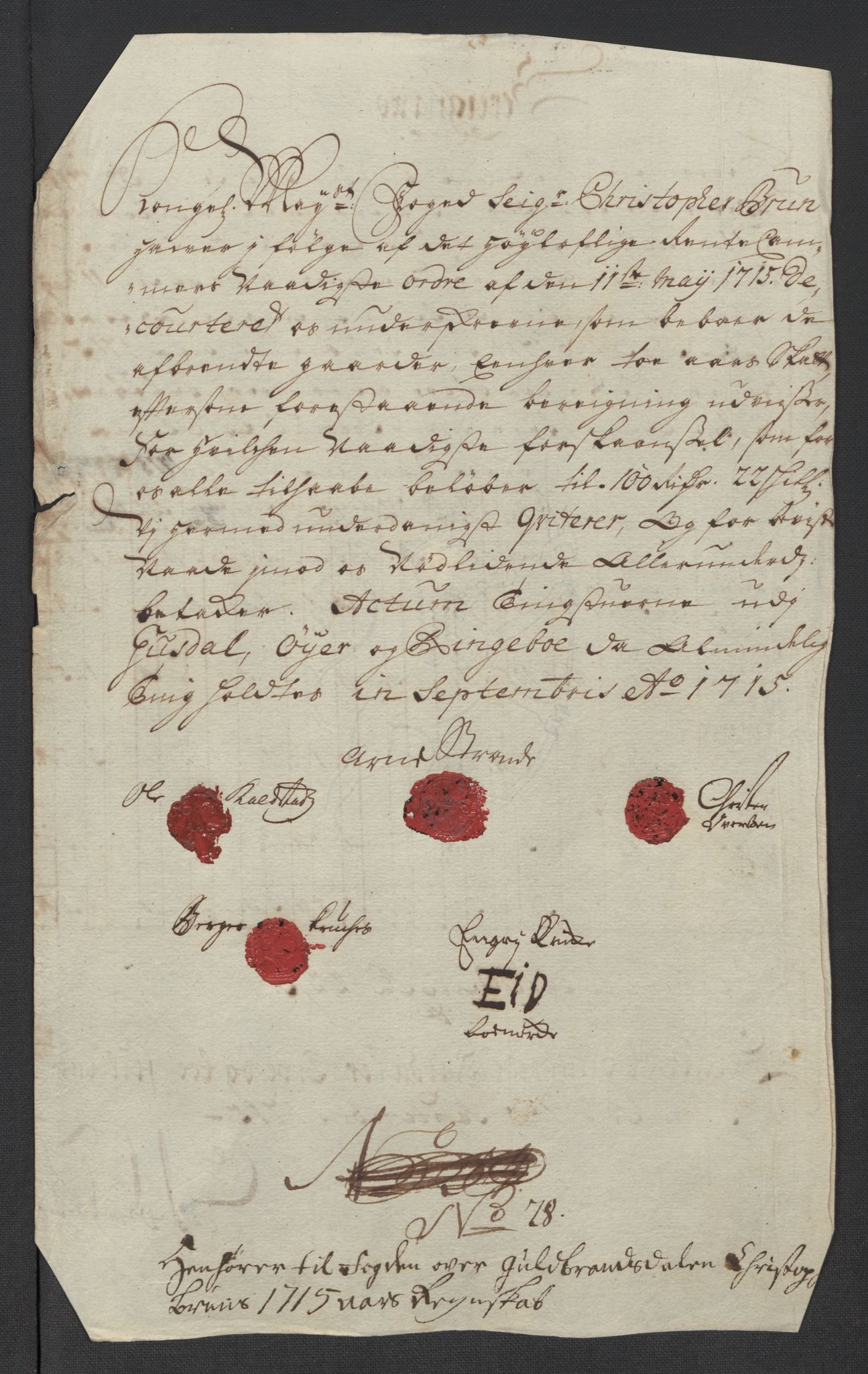 Rentekammeret inntil 1814, Reviderte regnskaper, Fogderegnskap, AV/RA-EA-4092/R17/L1184: Fogderegnskap Gudbrandsdal, 1715, p. 256