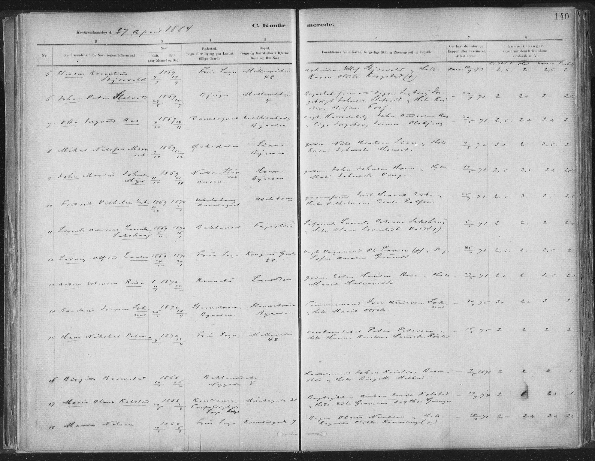 Ministerialprotokoller, klokkerbøker og fødselsregistre - Sør-Trøndelag, SAT/A-1456/603/L0162: Parish register (official) no. 603A01, 1879-1895, p. 140