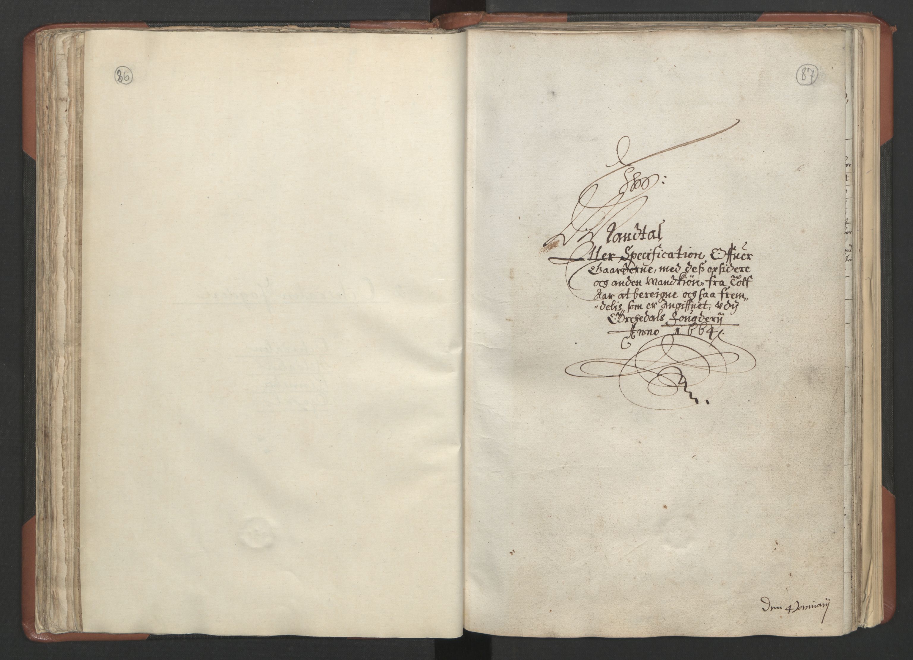 RA, Bailiff's Census 1664-1666, no. 18: Gauldal fogderi, Strinda fogderi and Orkdal fogderi, 1664, p. 86-87