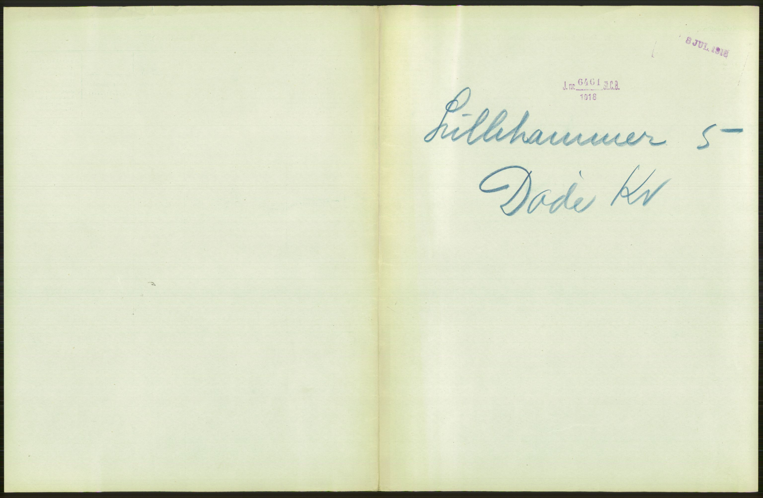 Statistisk sentralbyrå, Sosiodemografiske emner, Befolkning, RA/S-2228/D/Df/Dfb/Dfbg/L0017: Kristians amt: Døde. Bygder, byer., 1917, p. 15