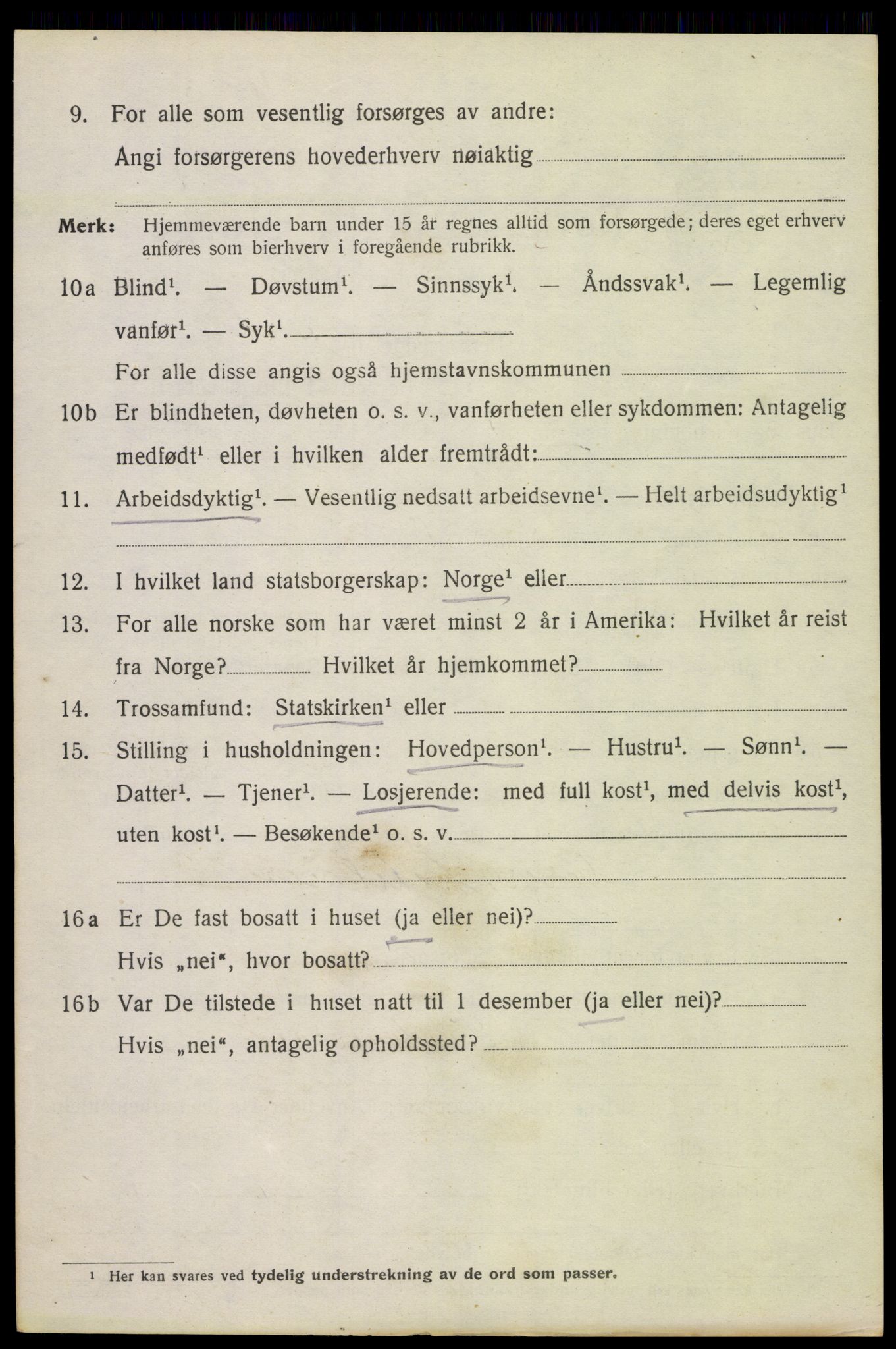 SAH, 1920 census for Stange, 1920, p. 10602