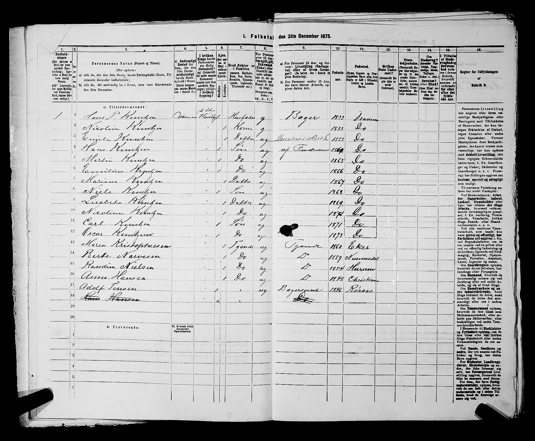 SAKO, 1875 census for 0602 Drammen, 1875, p. 1768