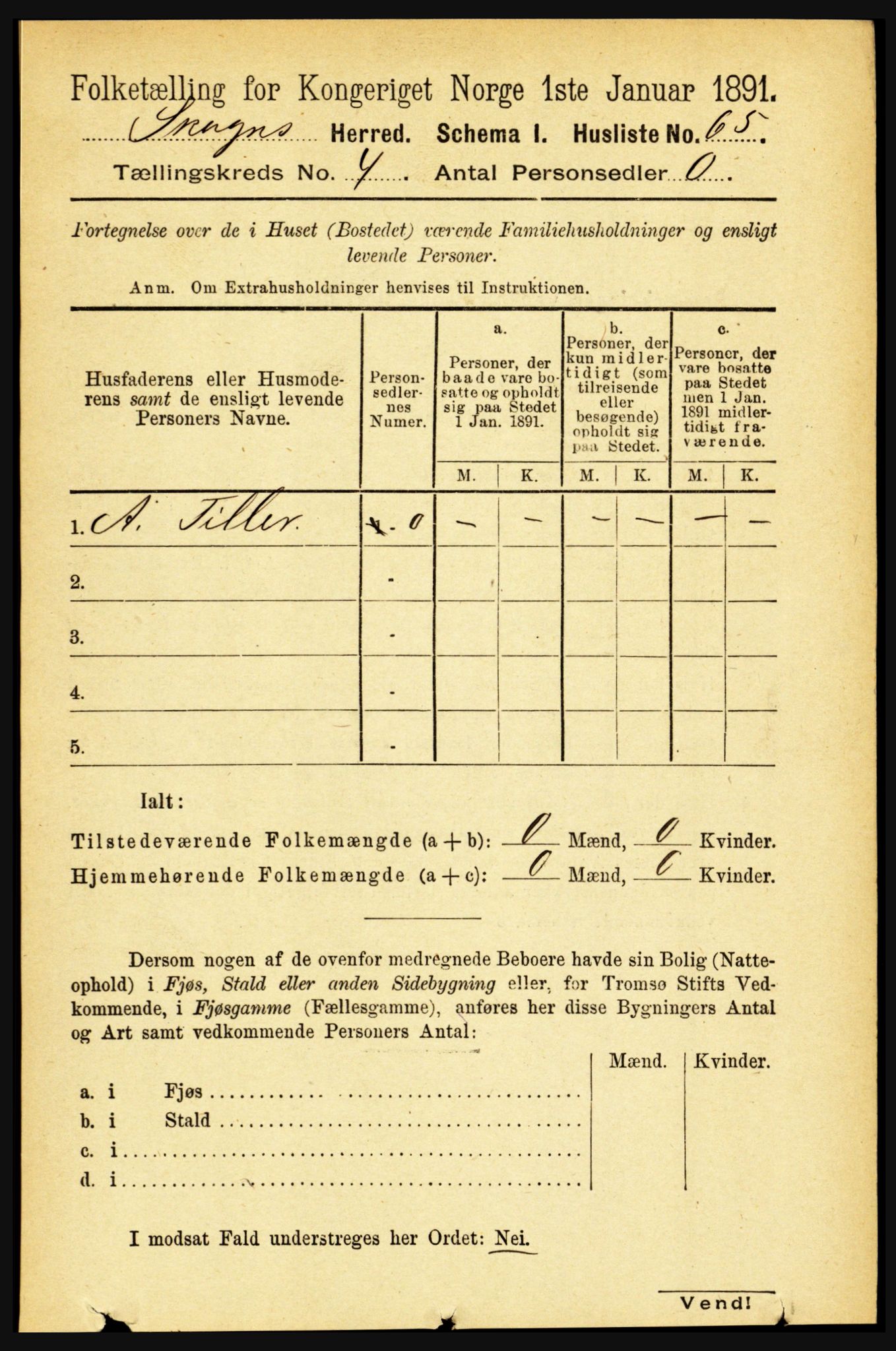 RA, 1891 census for 1719 Skogn, 1891, p. 2332