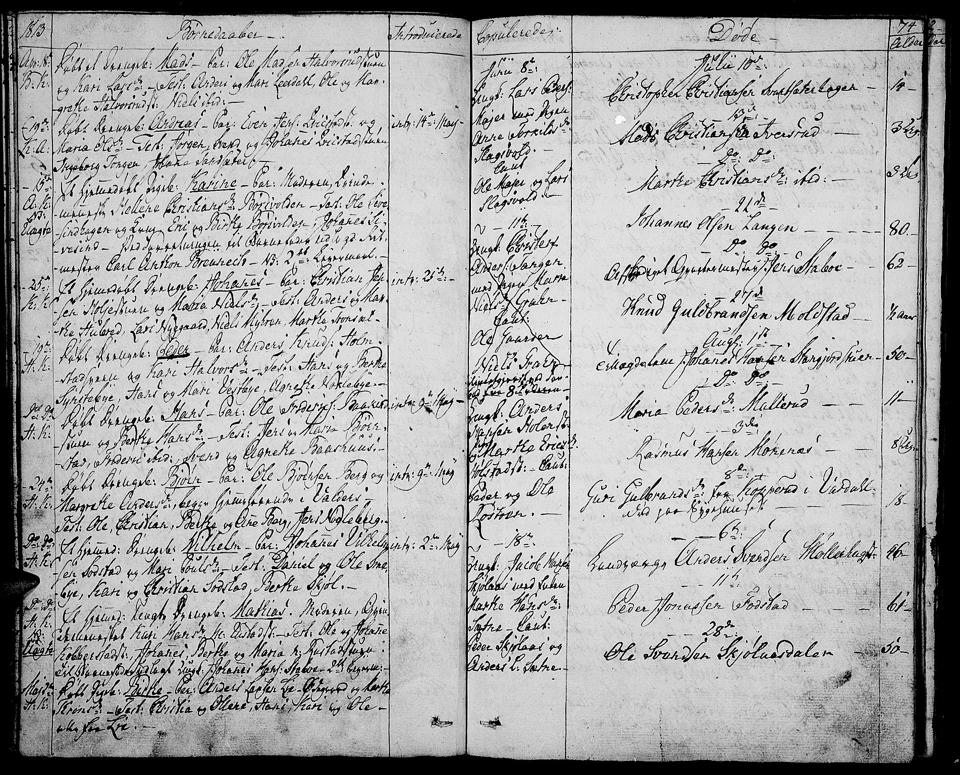 Toten prestekontor, SAH/PREST-102/H/Ha/Haa/L0008: Parish register (official) no. 8, 1809-1814, p. 74