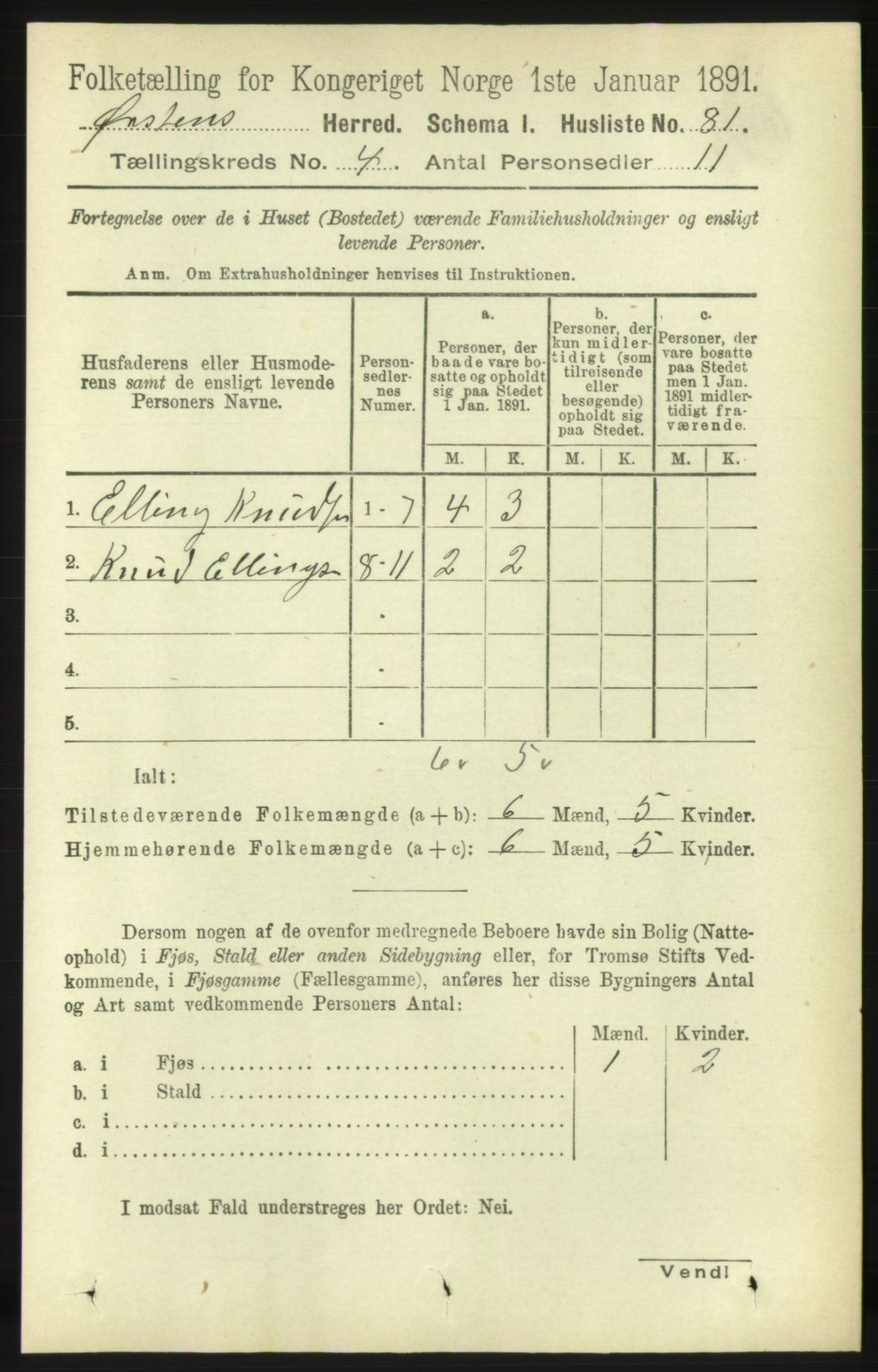 RA, 1891 census for 1520 Ørsta, 1891, p. 1666